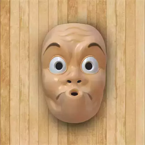 Japanese Hyottoko mask  - funny face 3D print model
