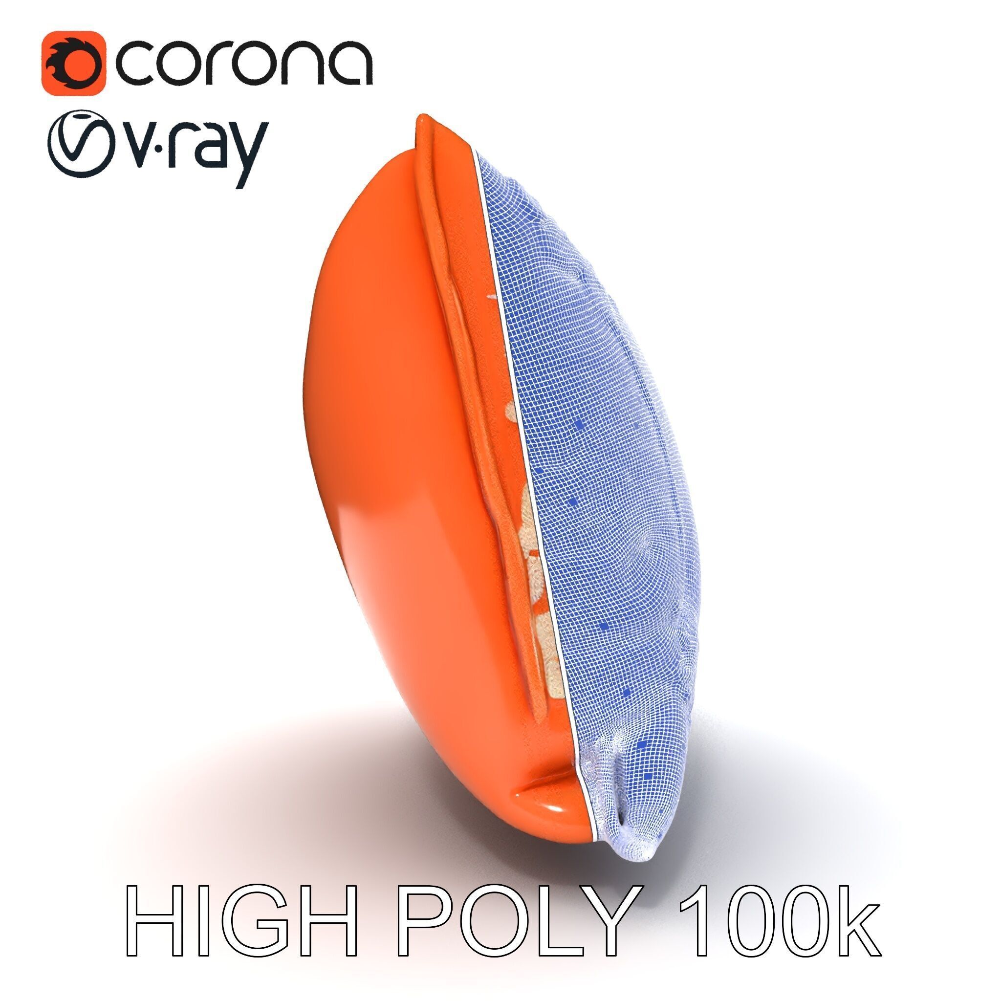 Decorative Cushion Model Pack with Elegant Embroidery Low-poly 3D model_13