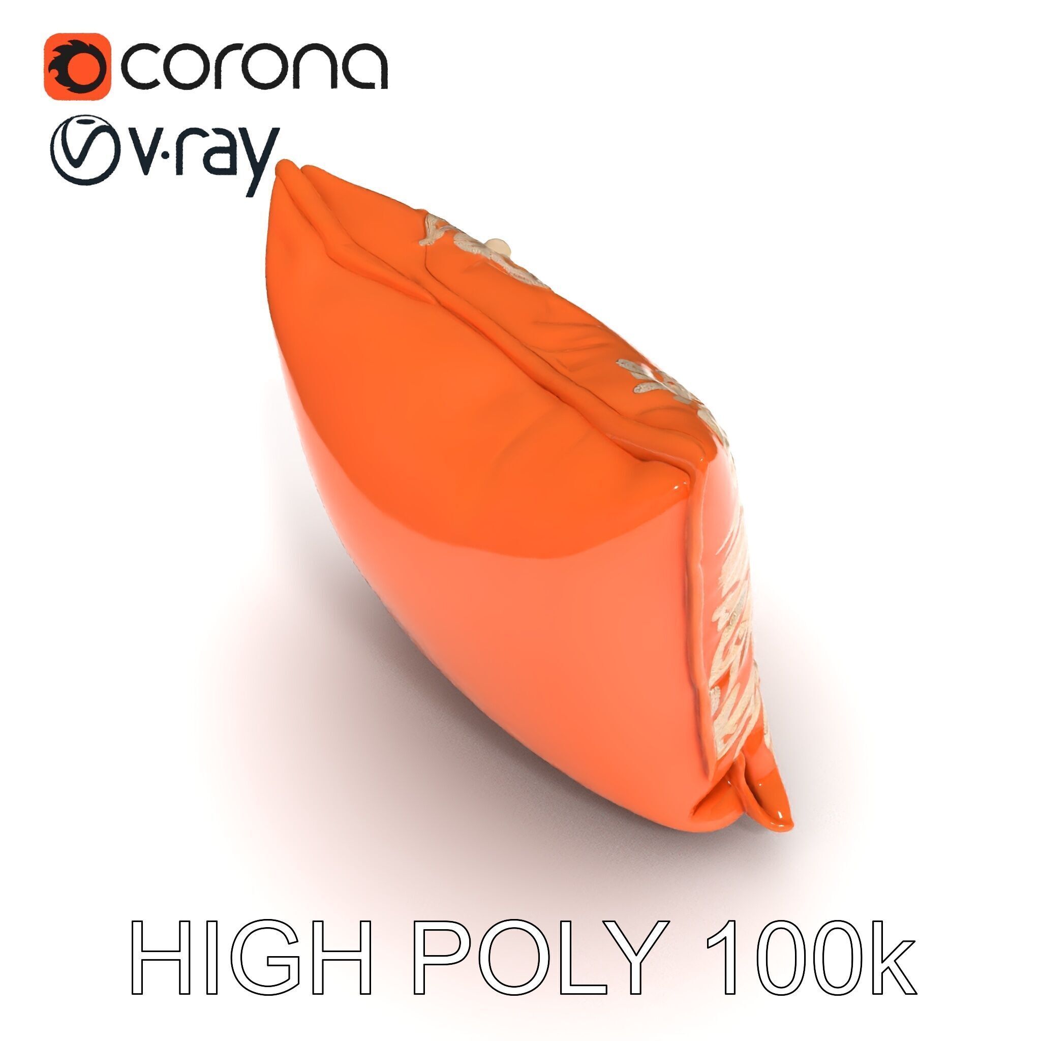 Decorative Cushion Model Pack with Elegant Embroidery Low-poly 3D model_35