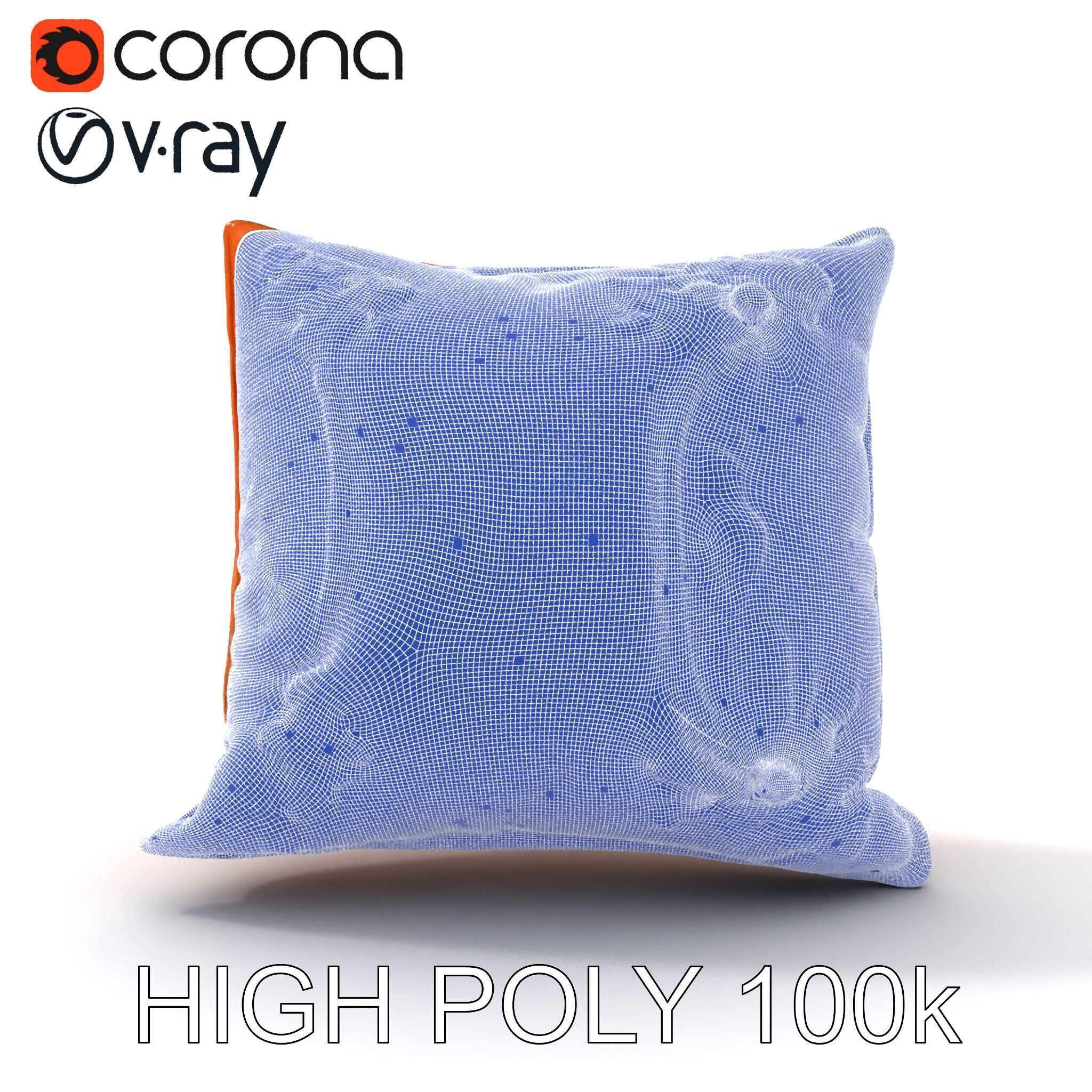 Decorative Cushion Model Pack with Elegant Embroidery Low-poly 3D model_32