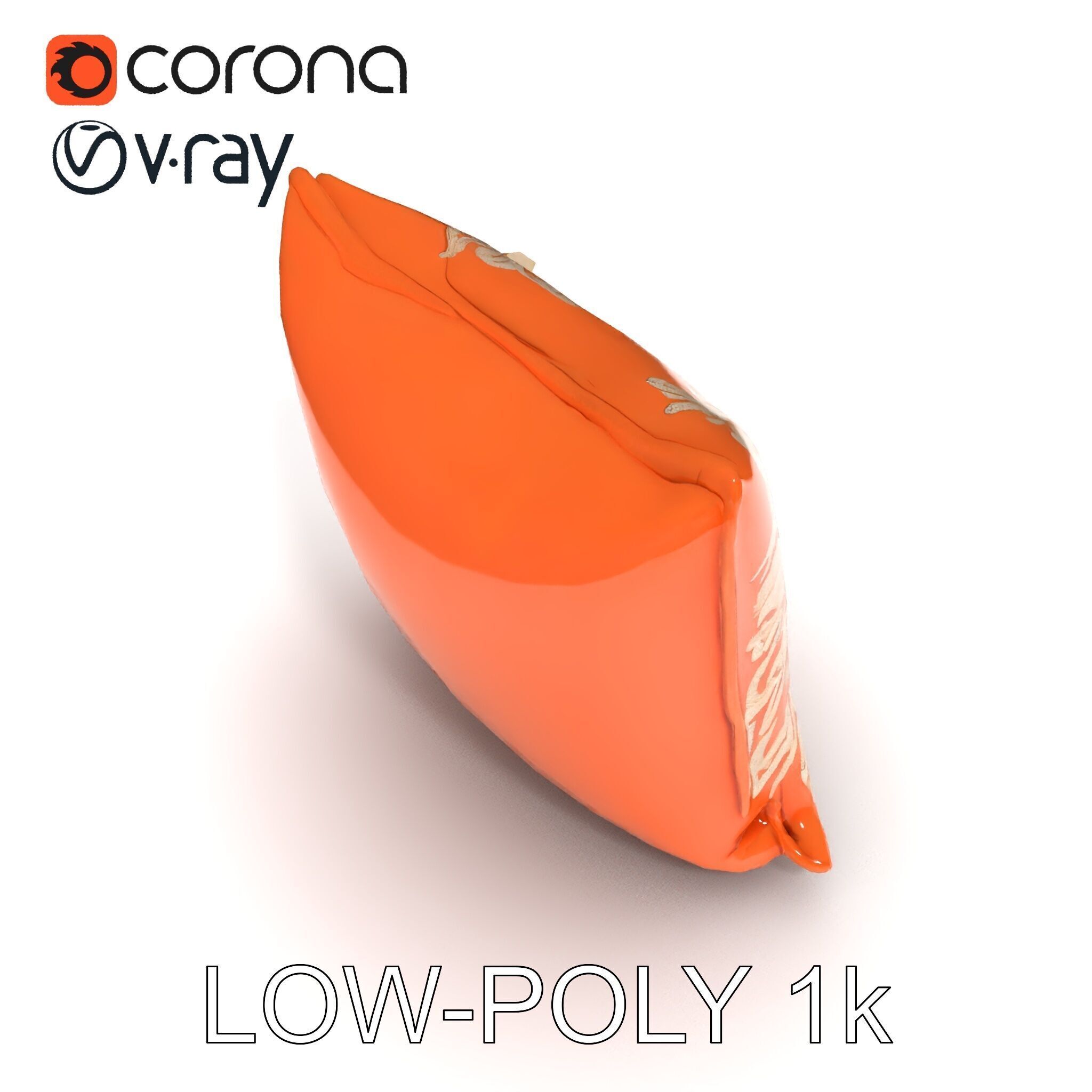 Decorative Cushion Model Pack with Elegant Embroidery Low-poly 3D model_21