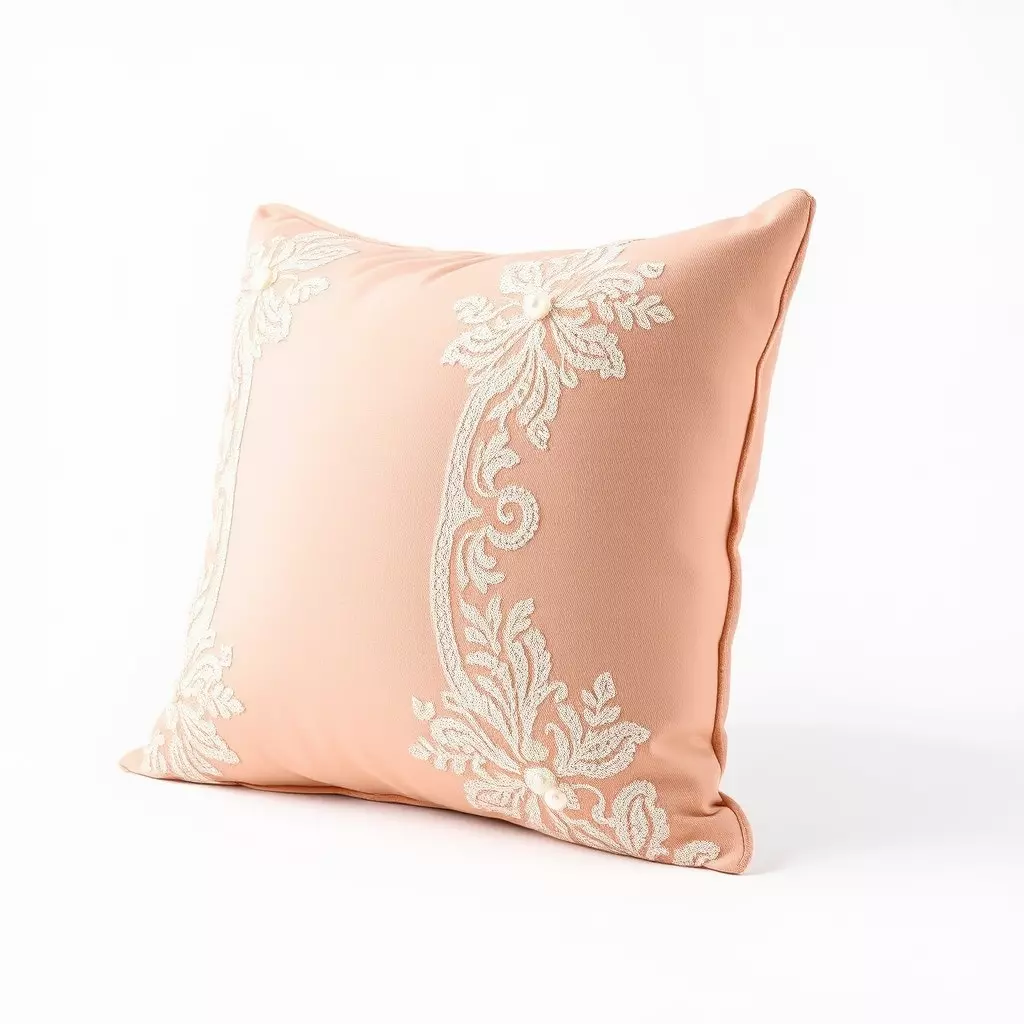Decorative Cushion Model Pack with Elegant Embroidery Low-poly 3D model_0