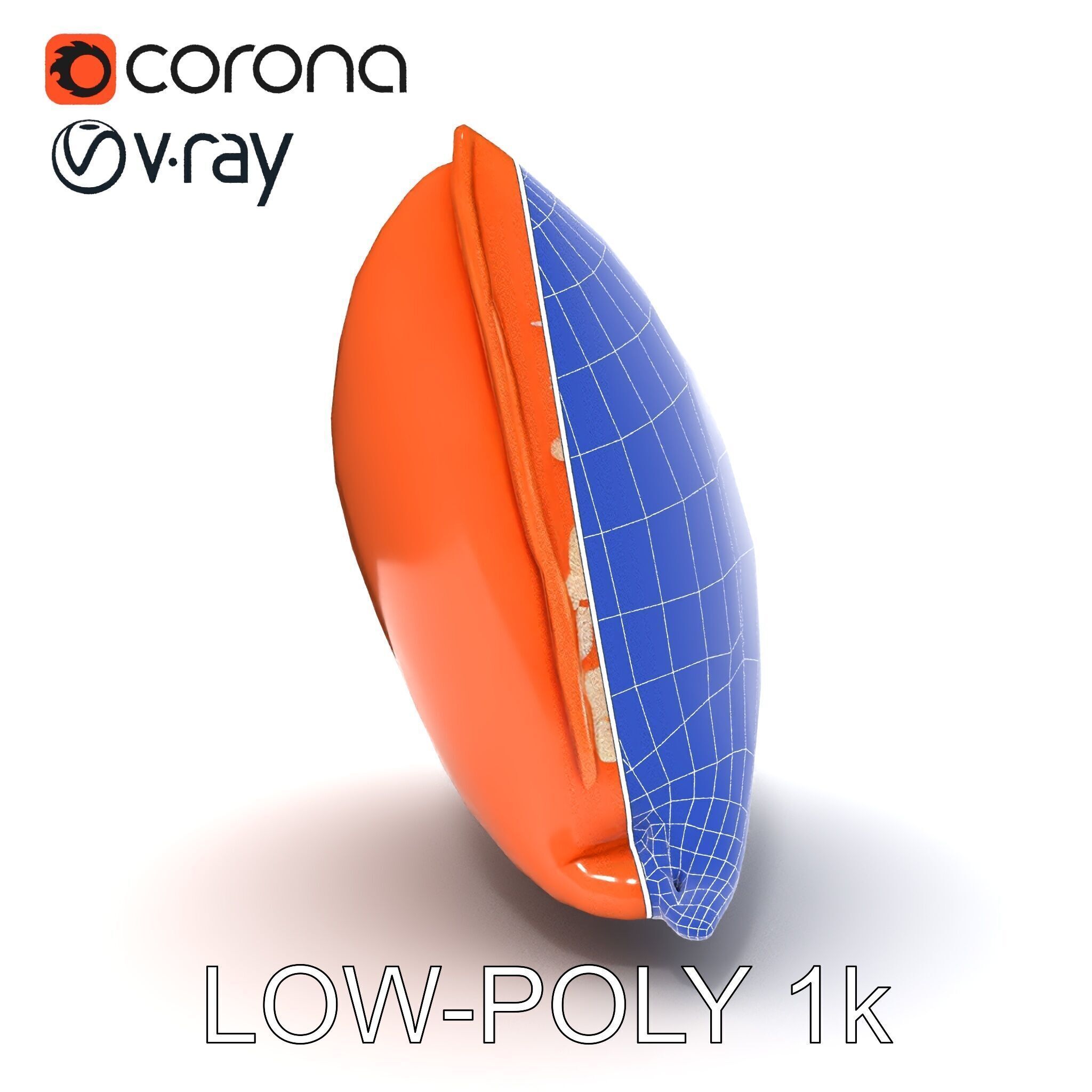 Decorative Cushion Model Pack with Elegant Embroidery Low-poly 3D model_34