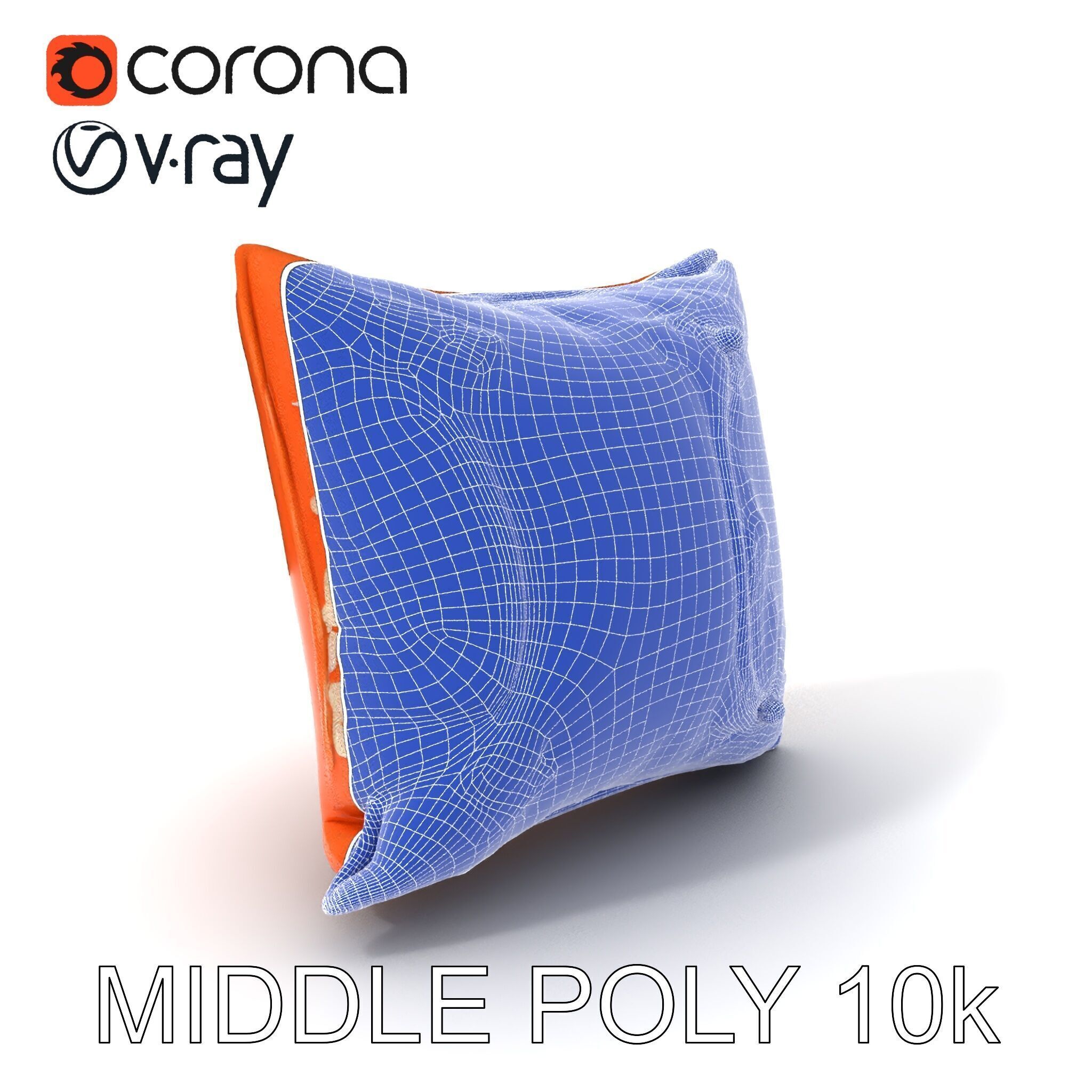 Decorative Cushion Model Pack with Elegant Embroidery Low-poly 3D model_30