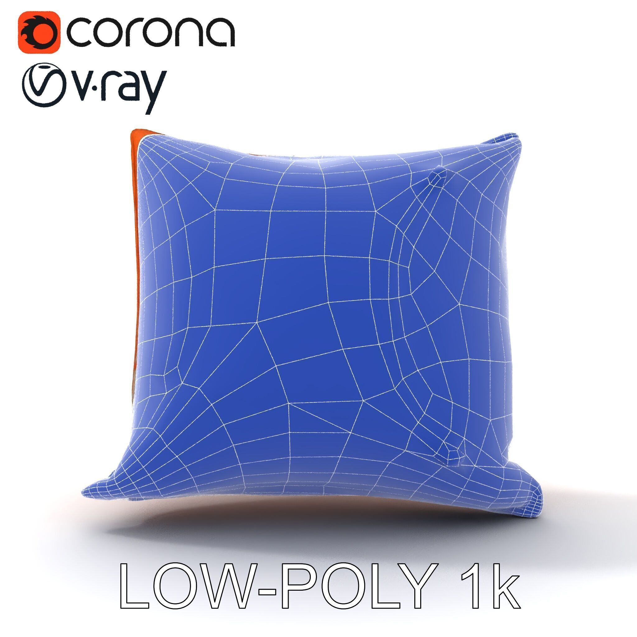 Decorative Cushion Model Pack with Elegant Embroidery Low-poly 3D model_31