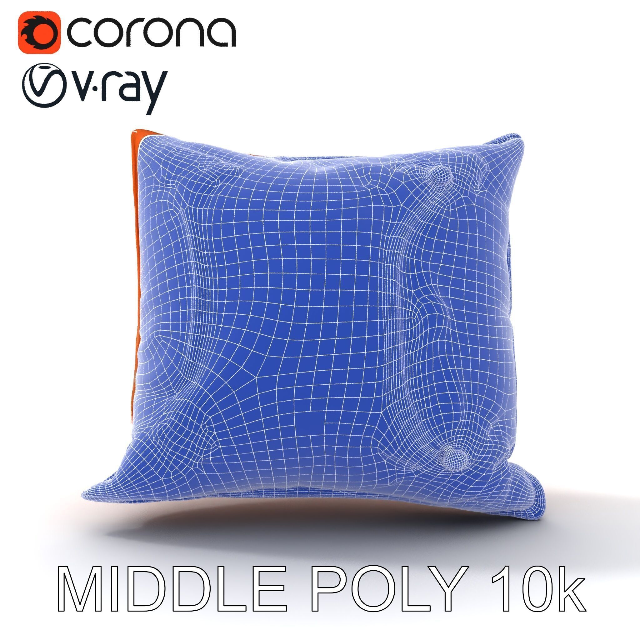Decorative Cushion Model Pack with Elegant Embroidery Low-poly 3D model_14