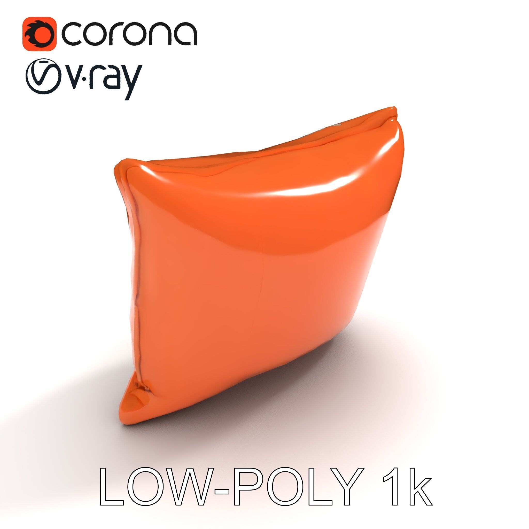 Decorative Cushion Model Pack with Elegant Embroidery Low-poly 3D model_29