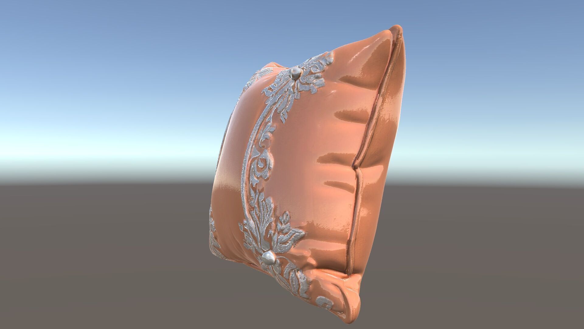 Decorative Cushion Model Pack with Elegant Embroidery Low-poly 3D model_5