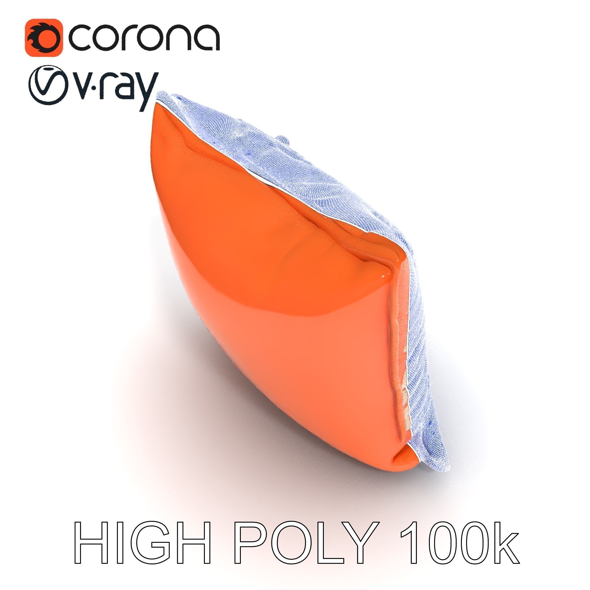 Decorative Cushion Model Pack with Elegant Embroidery Low-poly 3D model_22