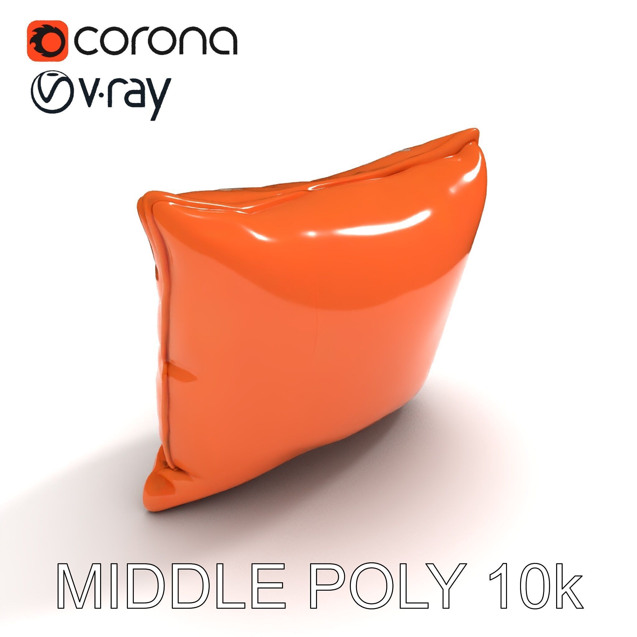 Decorative Cushion Model Pack with Elegant Embroidery Low-poly 3D model_17