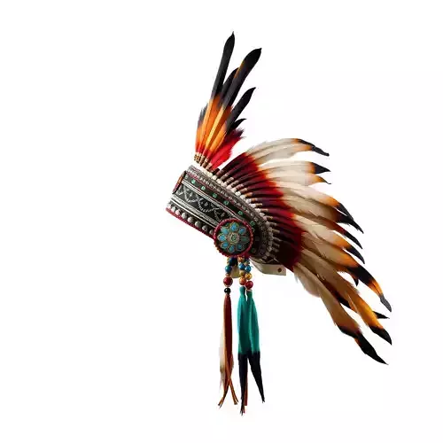 Traditional Feathered Headdress Model Pack Low-poly 3D model