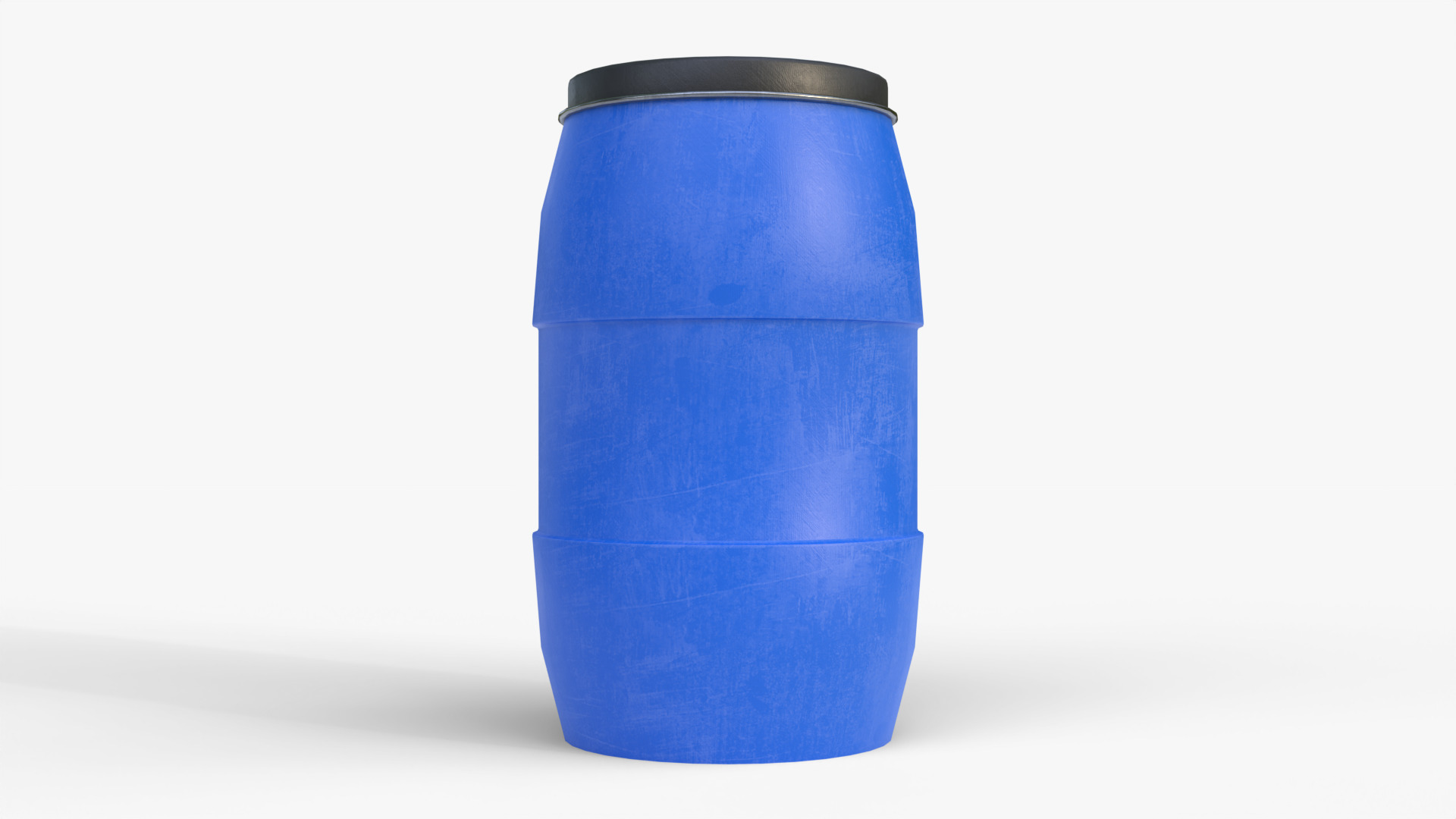 Plastic Water Barrel Low-poly 3D model_2