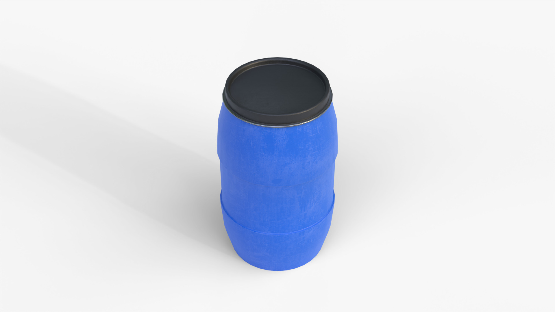 Plastic Water Barrel Low-poly 3D model_4