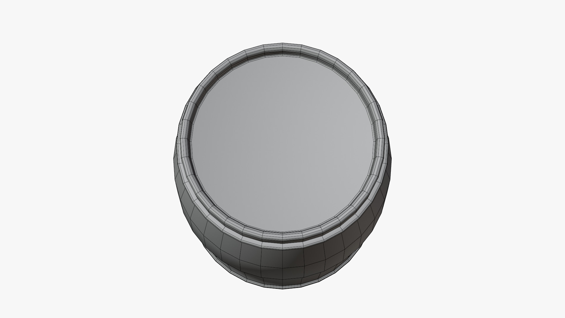 Plastic Water Barrel Low-poly 3D model_12