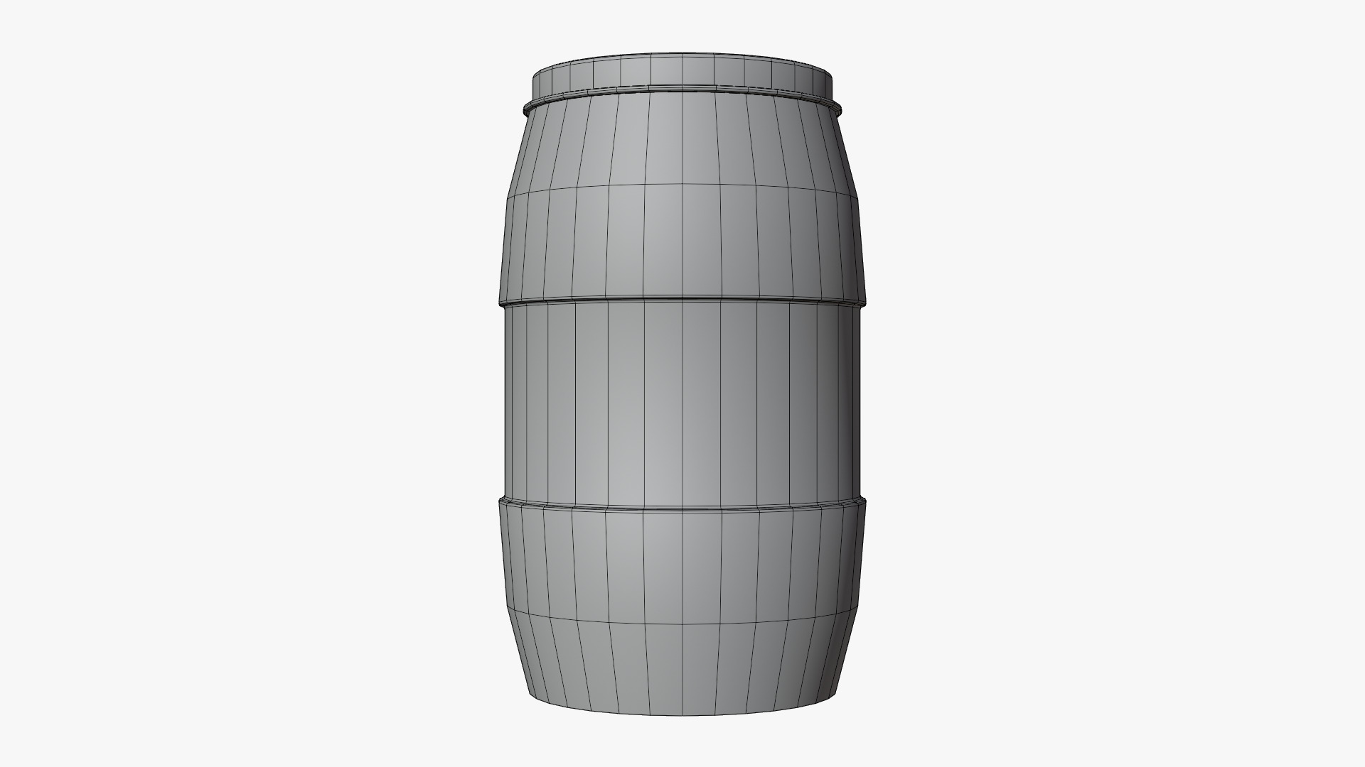 Plastic Water Barrel Low-poly 3D model_8