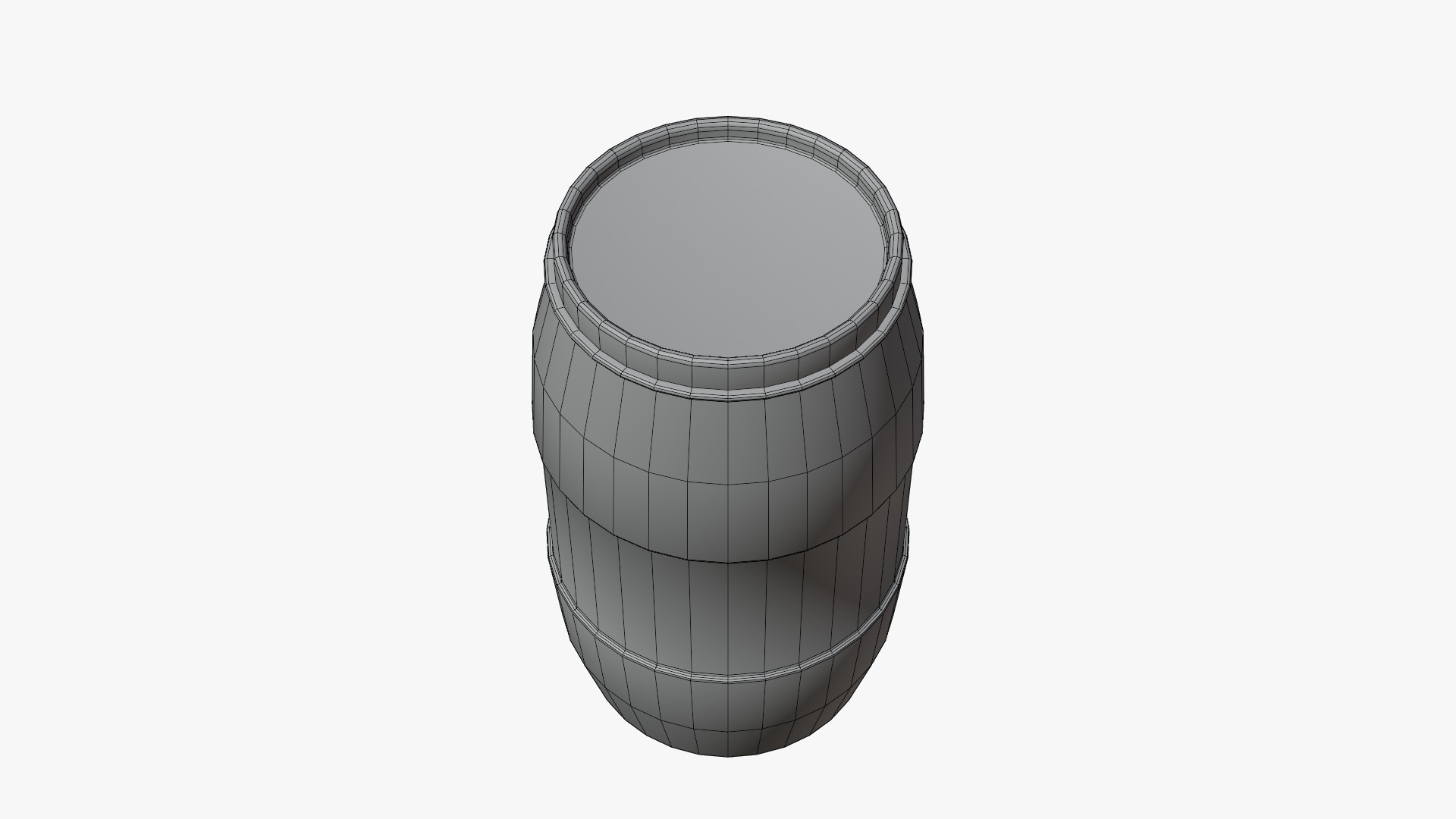 Plastic Water Barrel Low-poly 3D model_11