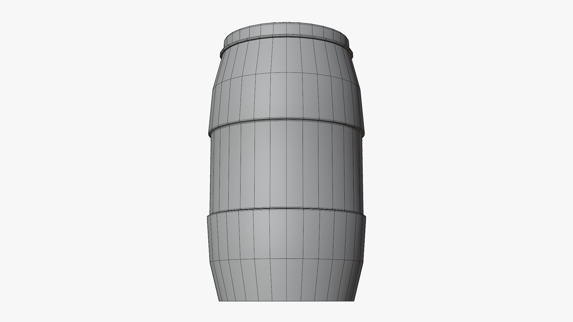 Plastic Water Barrel Low-poly 3D model_7