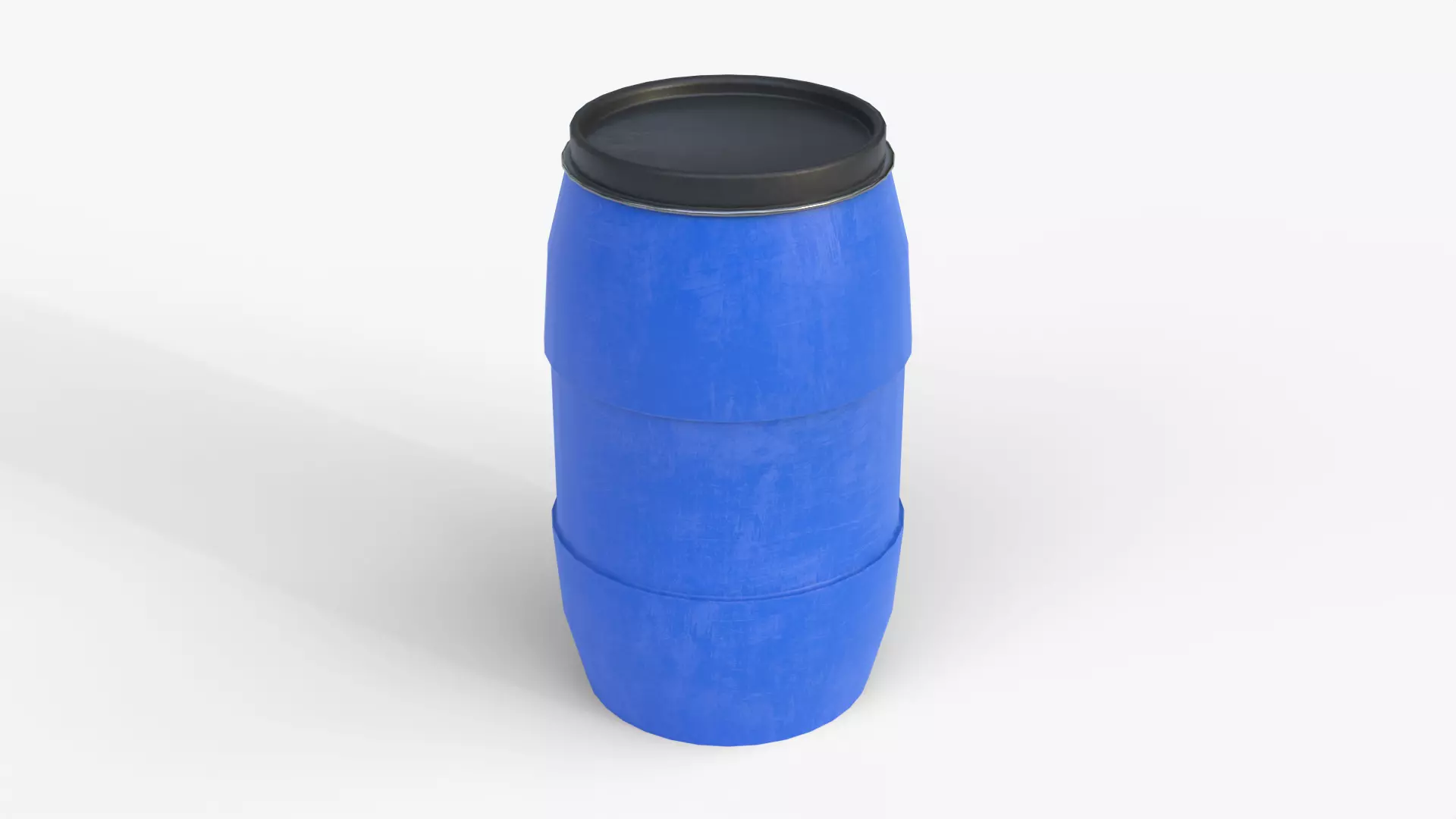 Plastic Water Barrel Low-poly 3D model_0