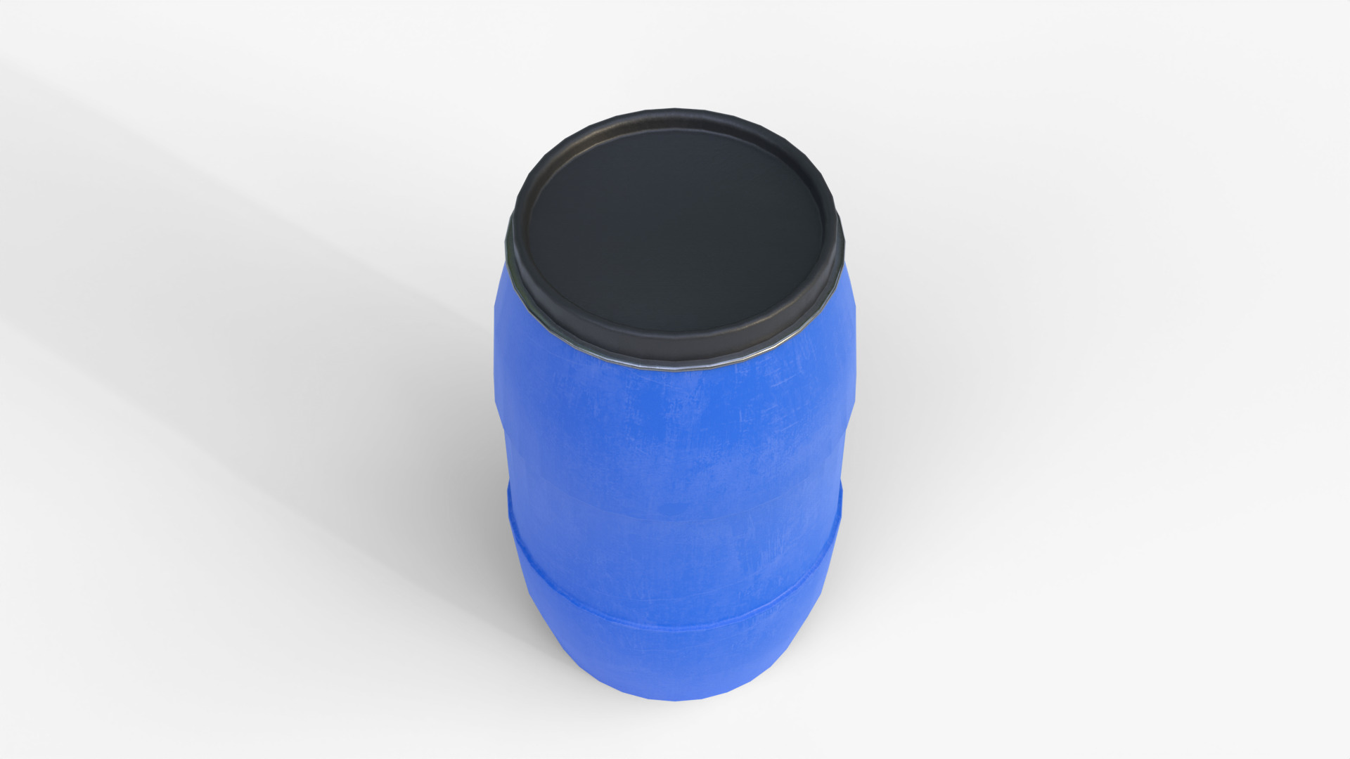 Plastic Water Barrel Low-poly 3D model_5