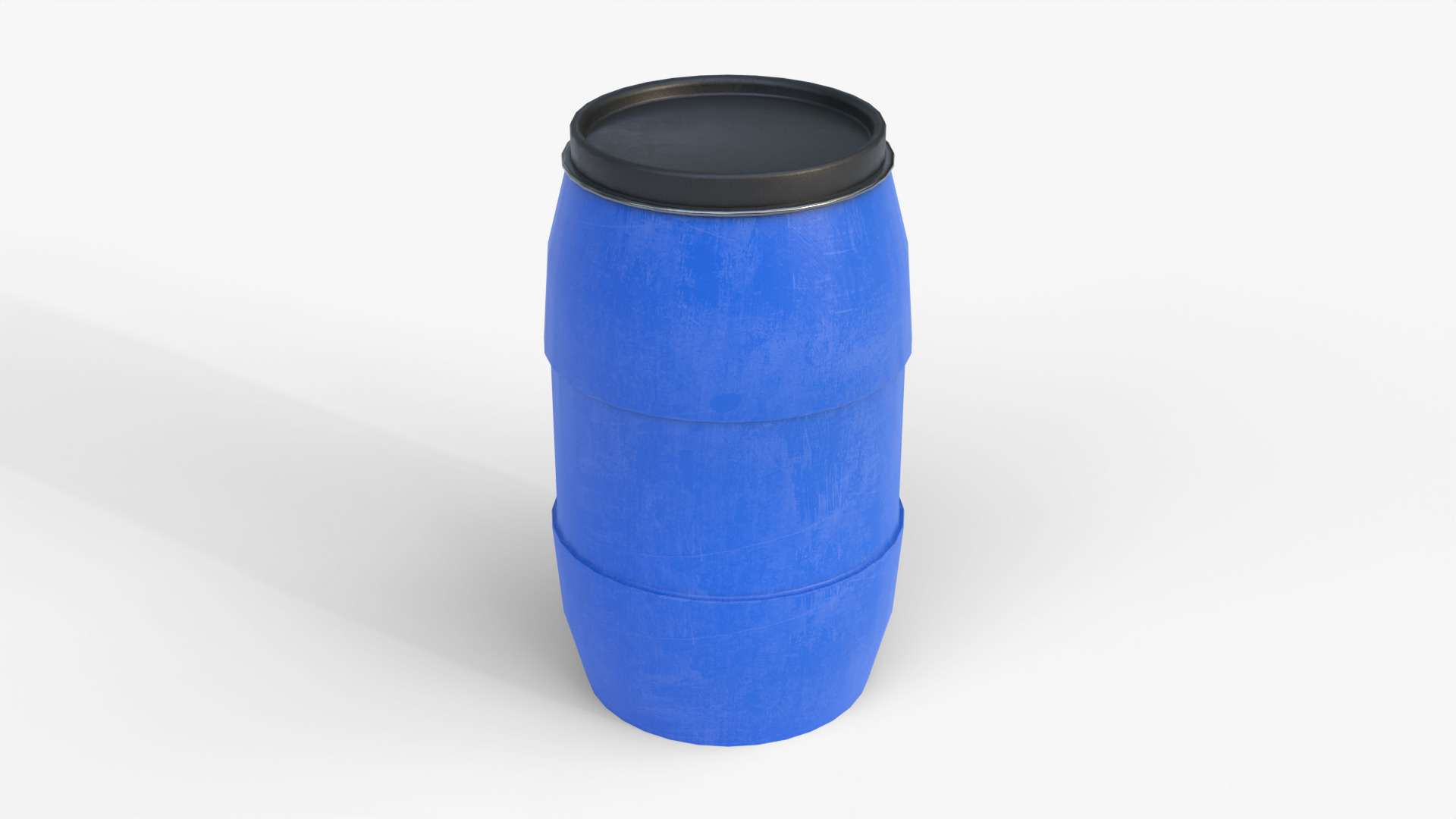 Plastic Water Barrel Low-poly 3D model_3