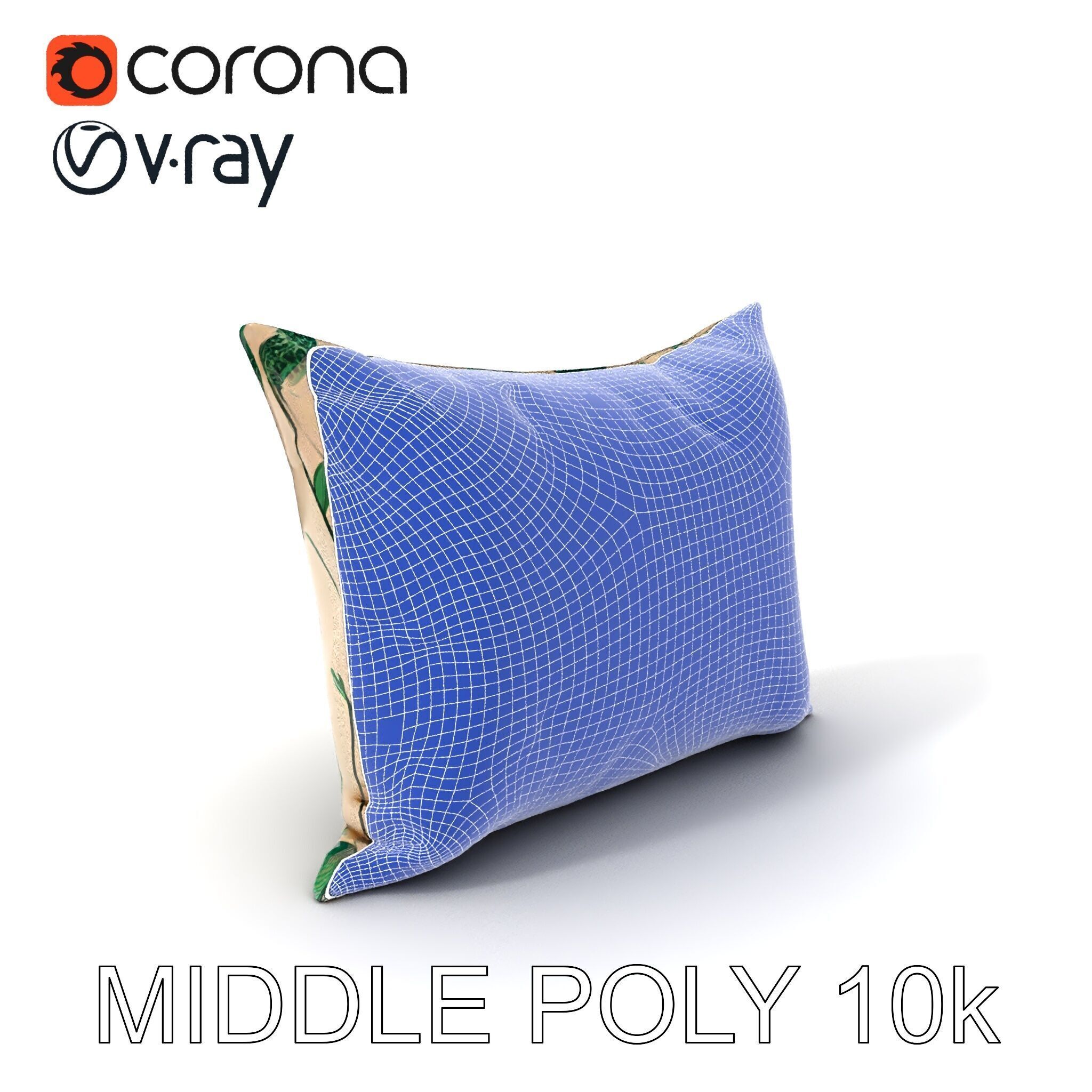 Animal Print Pillow Model Pack Low-poly 3D model_13