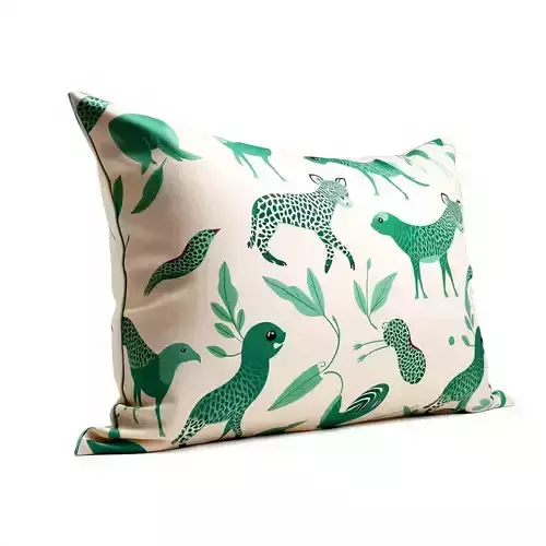 Animal Print Pillow Model Pack Low-poly 3D model