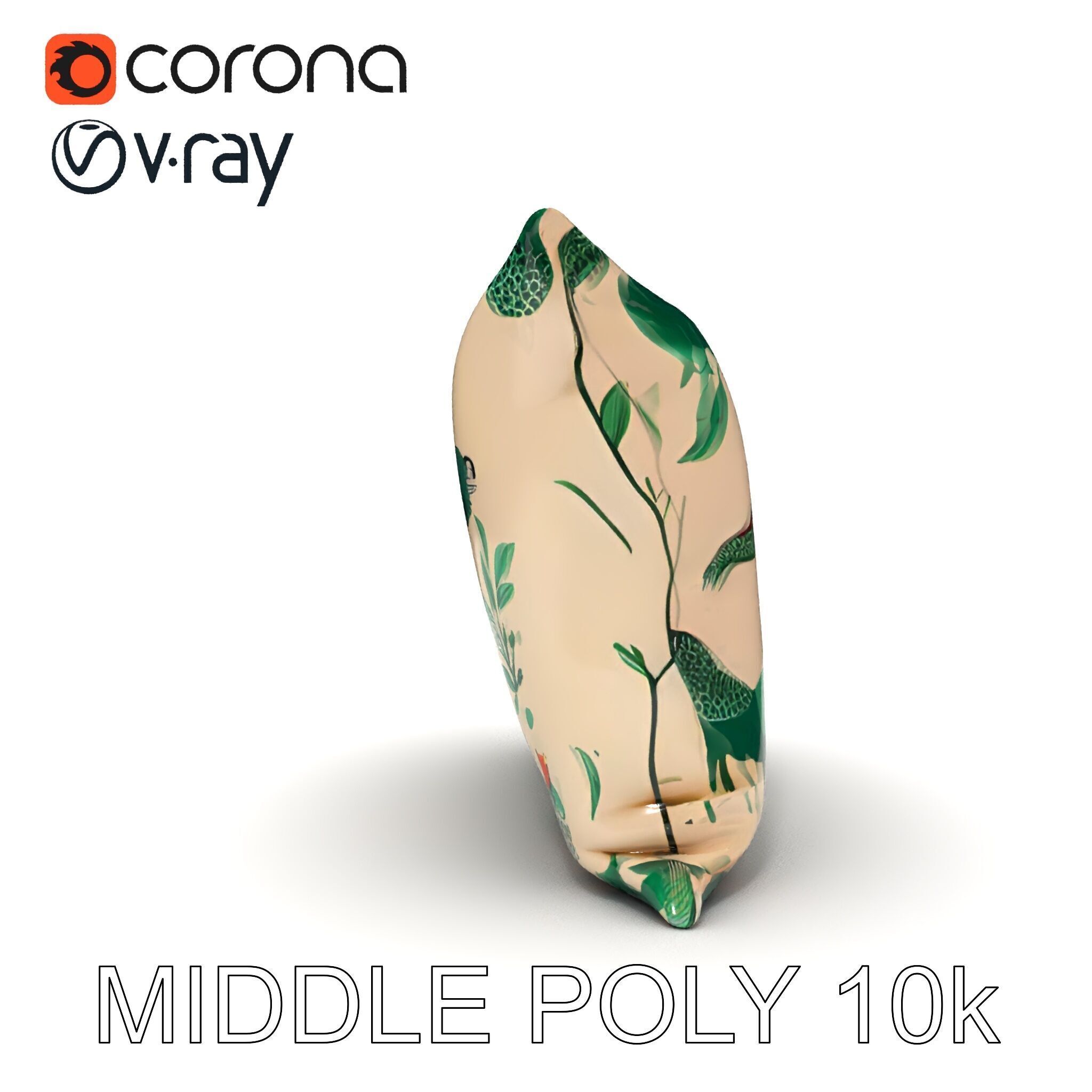 Animal Print Pillow Model Pack Low-poly 3D model_32