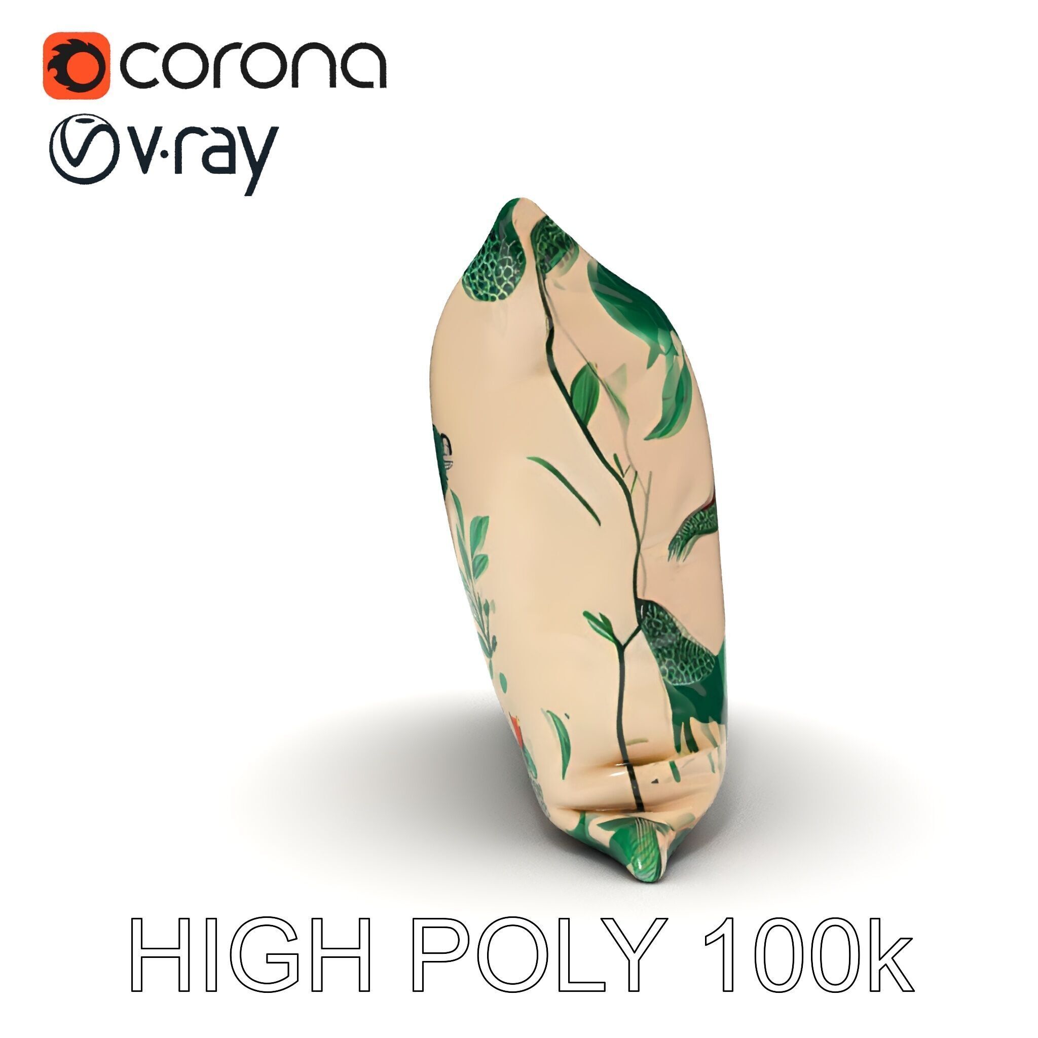 Animal Print Pillow Model Pack Low-poly 3D model_34