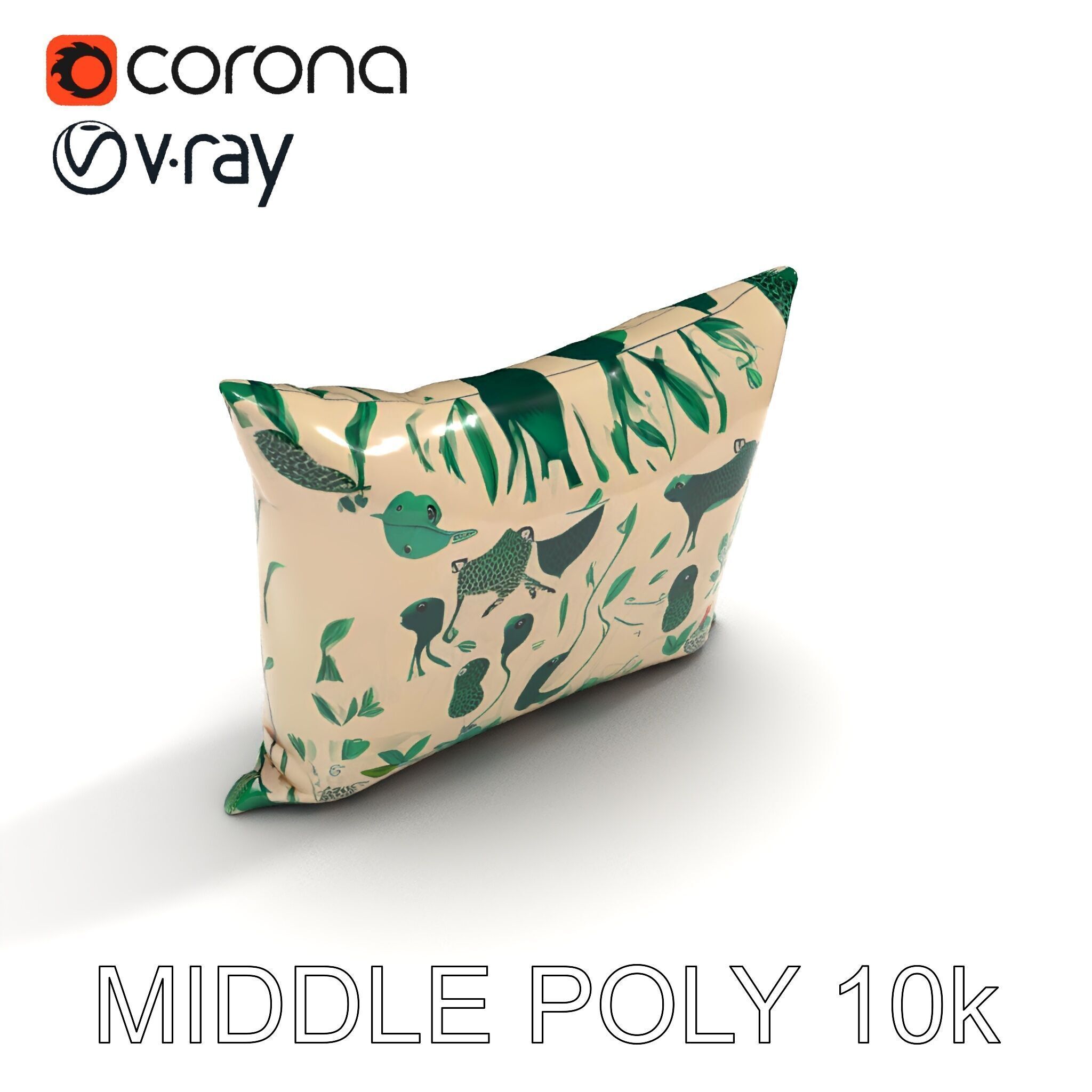 Animal Print Pillow Model Pack Low-poly 3D model_30