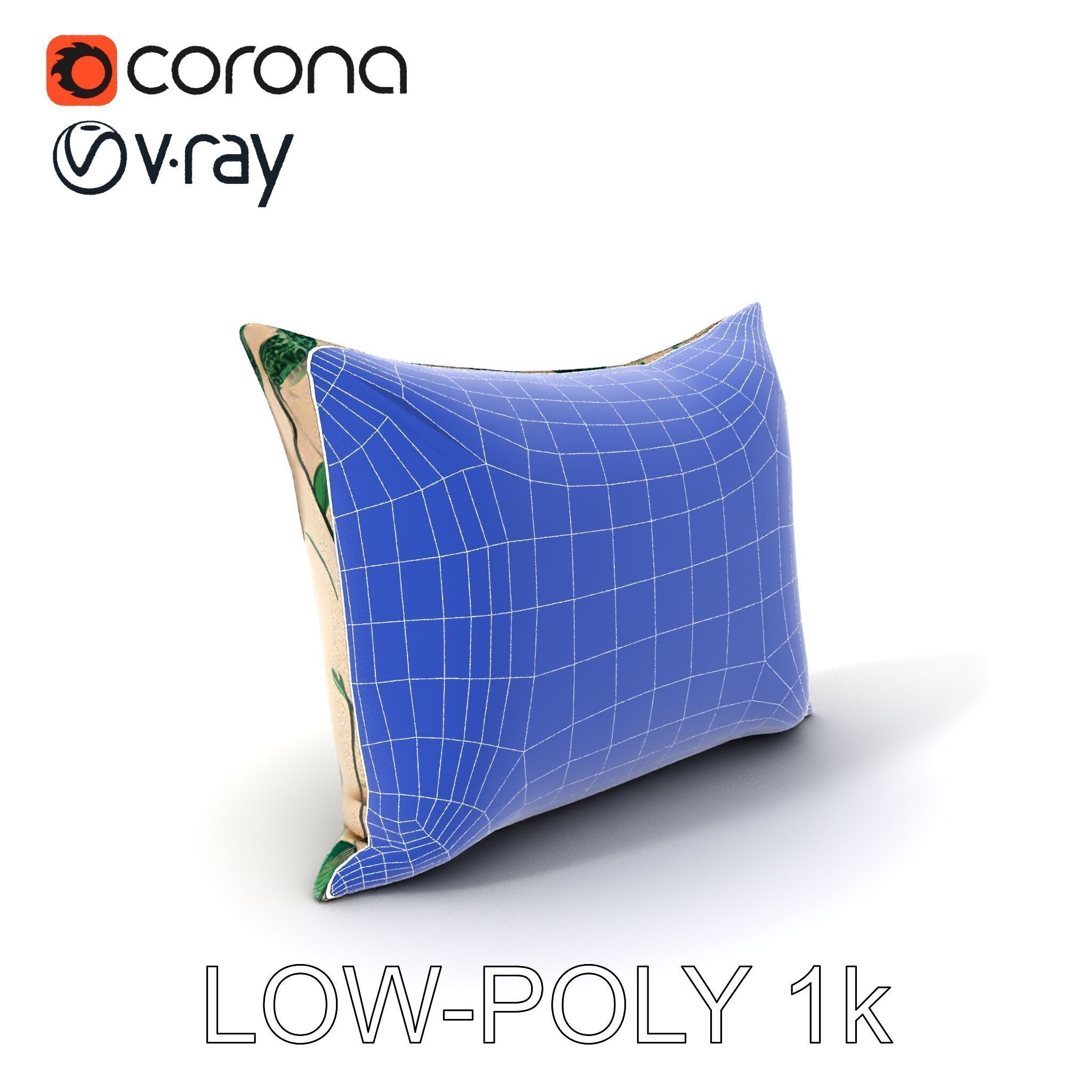 Animal Print Pillow Model Pack Low-poly 3D model_23