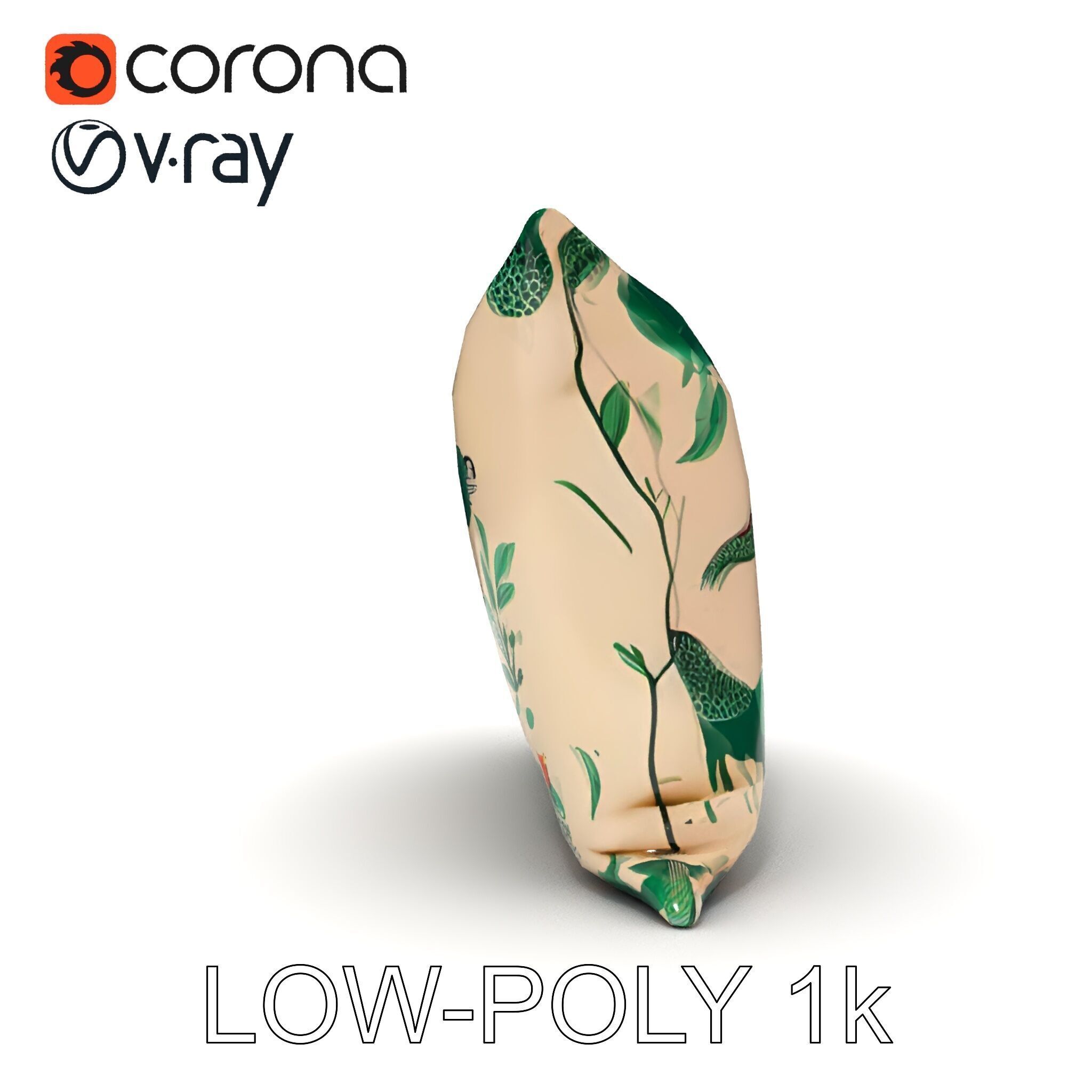 Animal Print Pillow Model Pack Low-poly 3D model_31