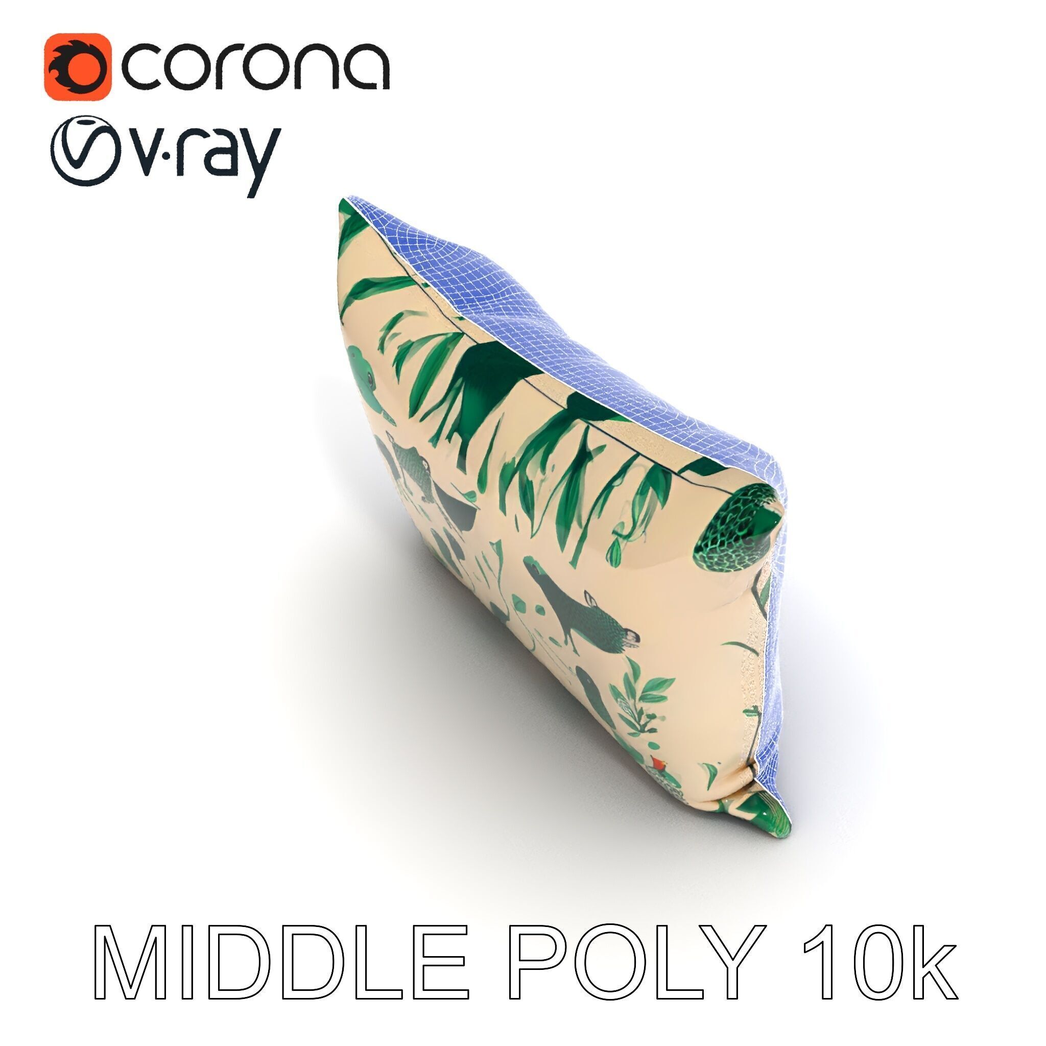 Animal Print Pillow Model Pack Low-poly 3D model_19