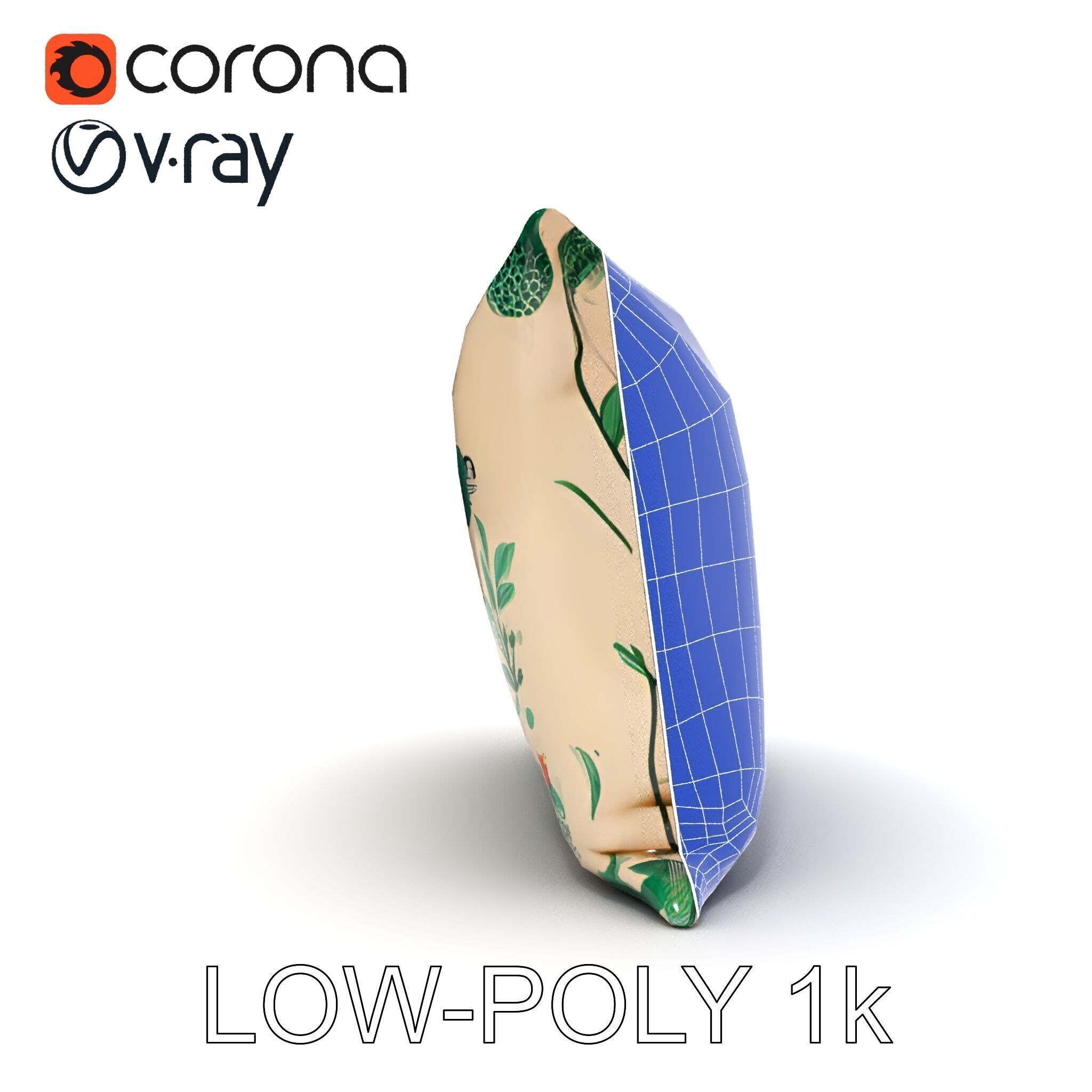 Animal Print Pillow Model Pack Low-poly 3D model_17