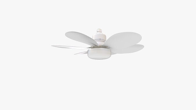 Socket Ceiling Fan With Light and Remote Control 3D model