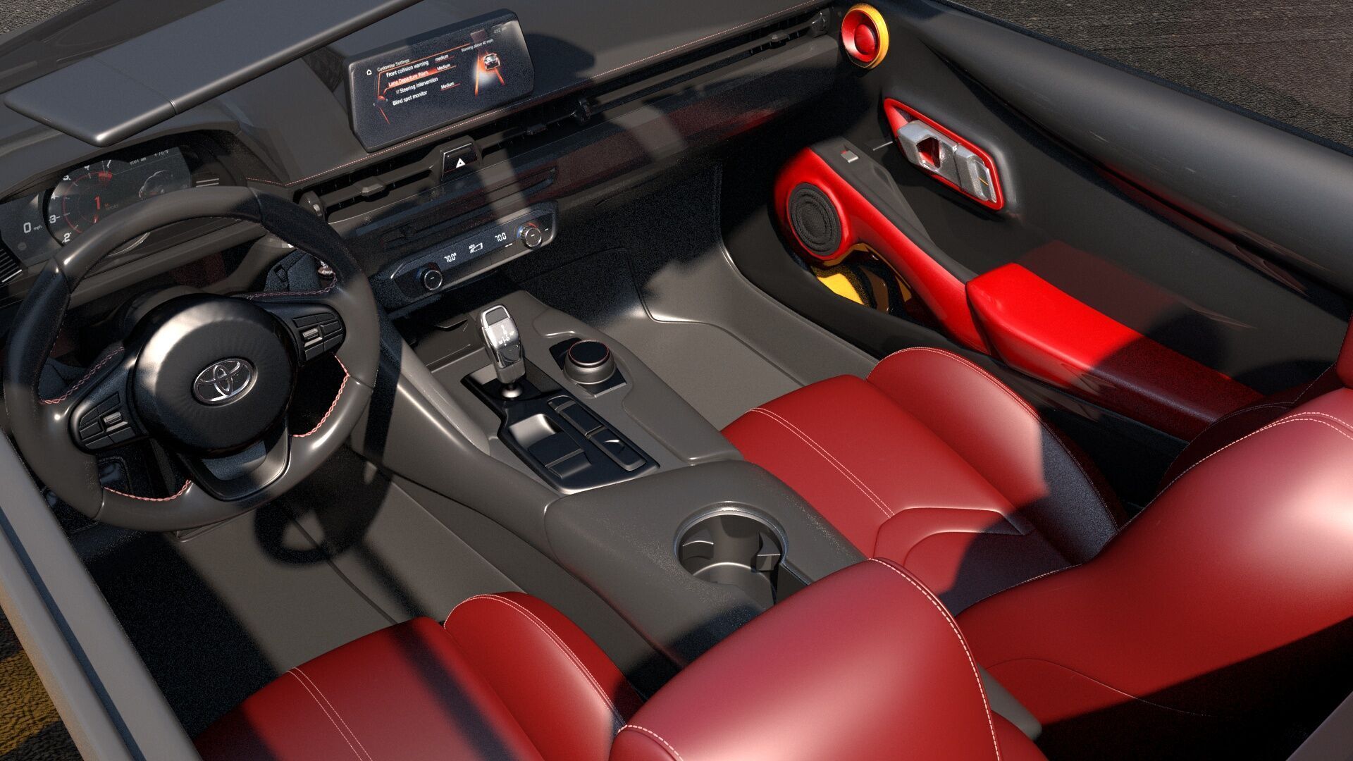 Toyota Supra -Rigged- Render Ready-unreal-vray-redshift 3D model_20