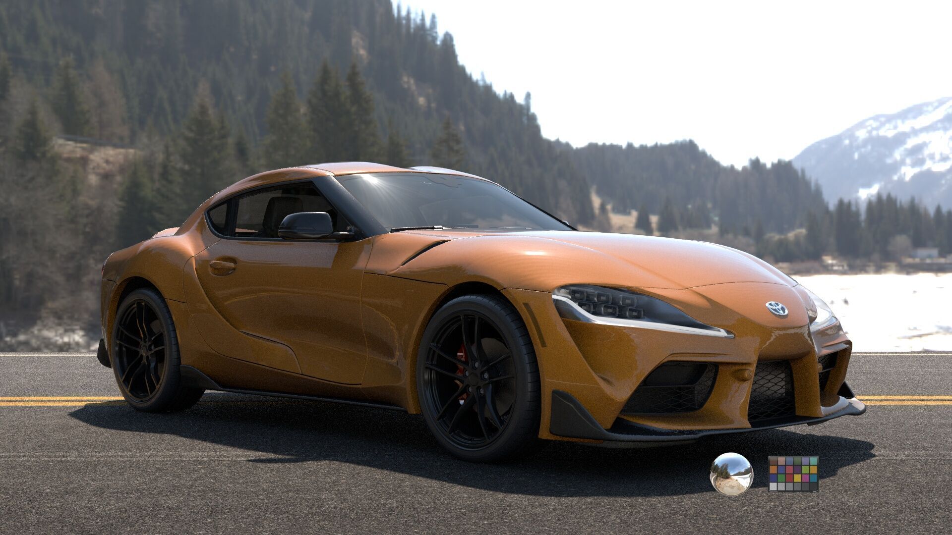 Toyota Supra -Rigged- Render Ready-unreal-vray-redshift 3D model_1