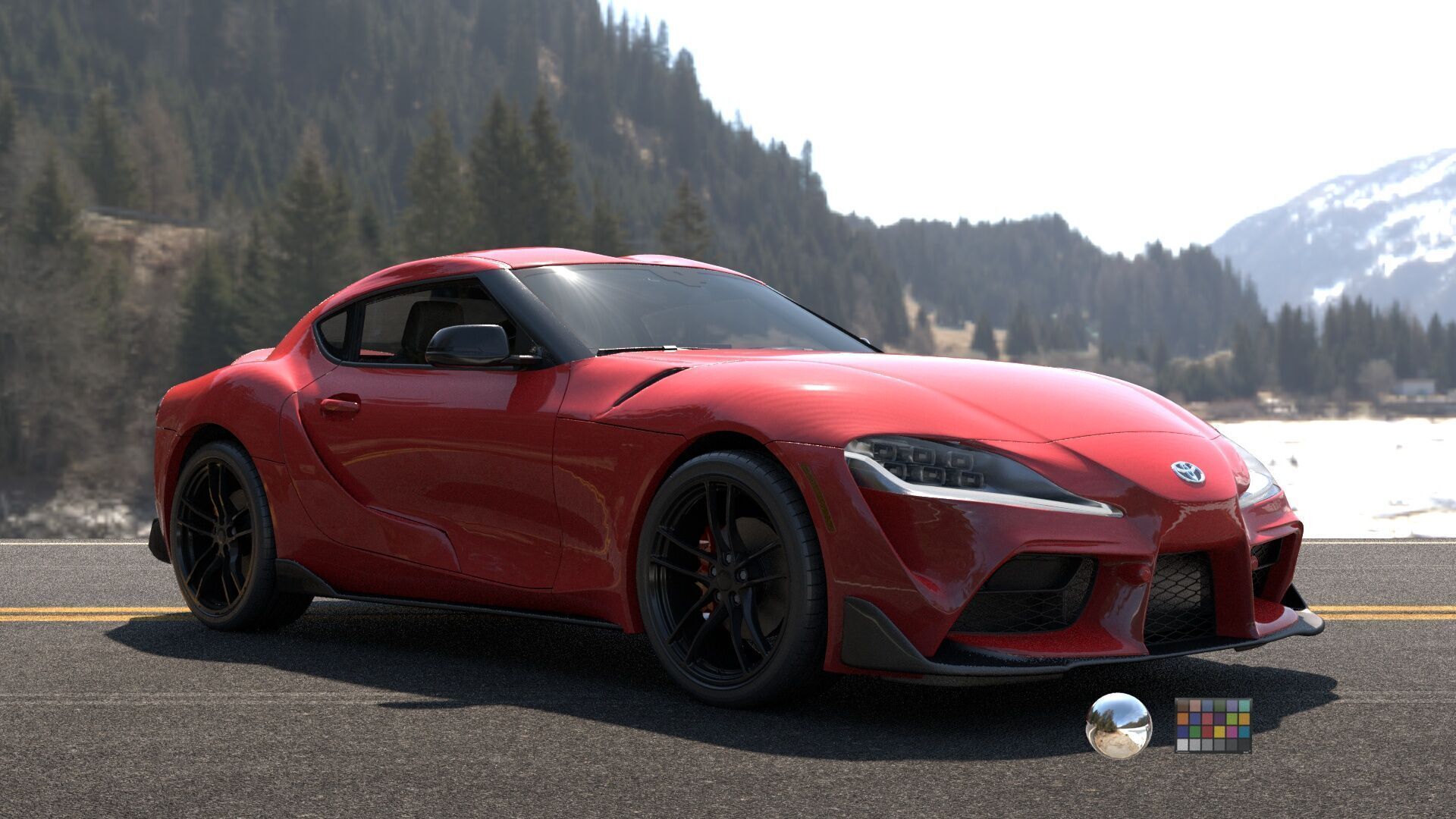 Toyota Supra -Rigged- Render Ready-unreal-vray-redshift 3D model_10