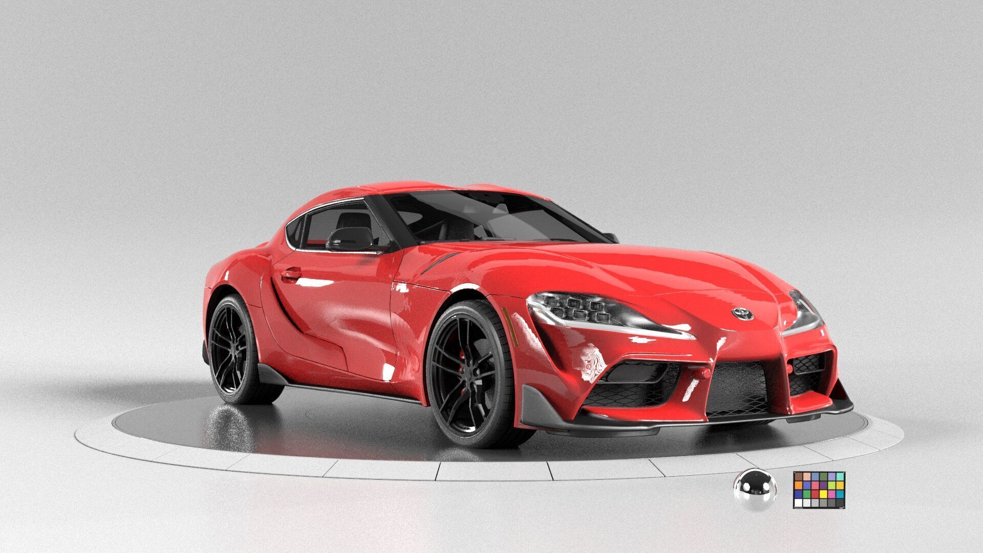 Toyota Supra -Rigged- Render Ready-unreal-vray-redshift 3D model_2