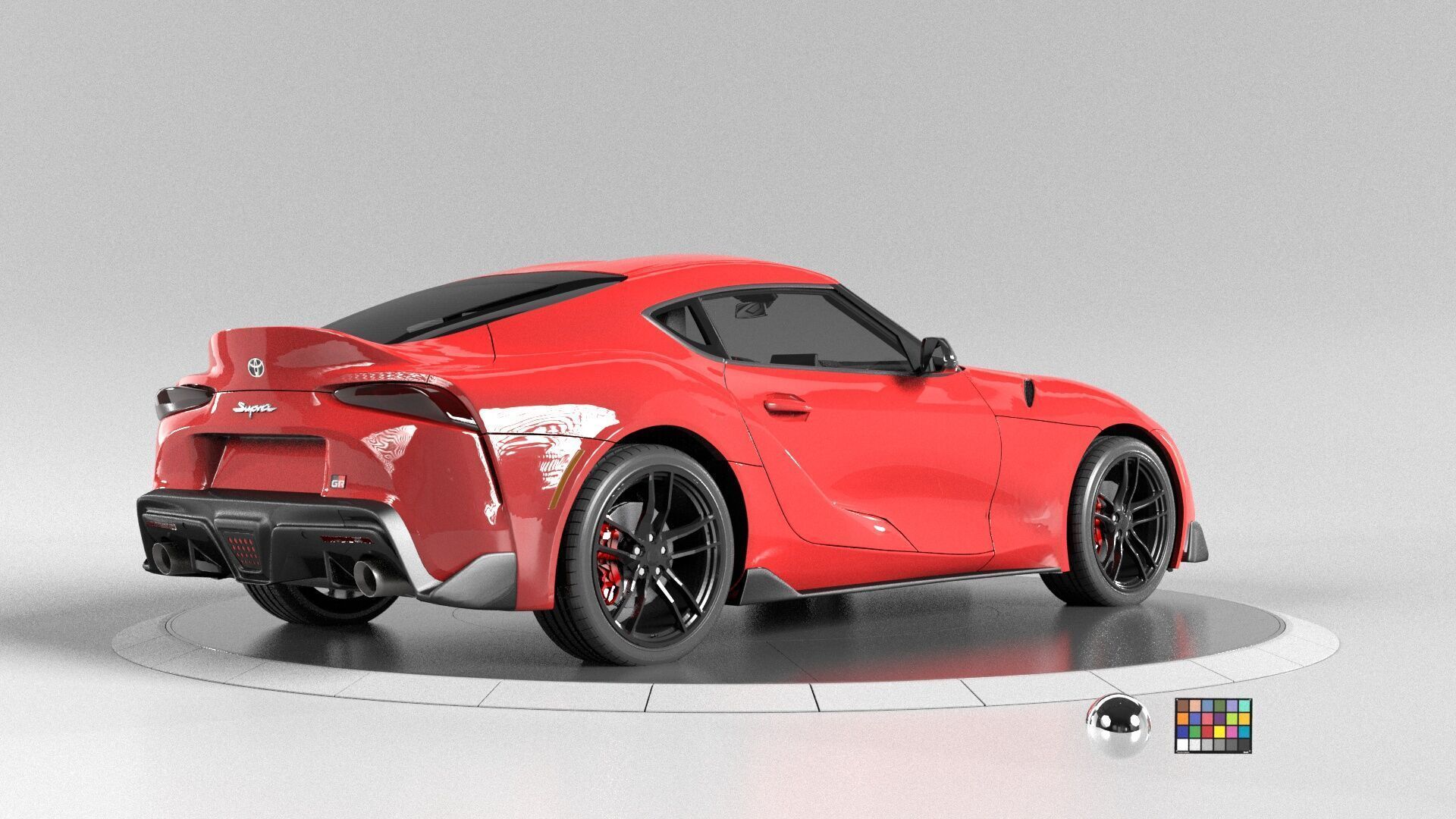 Toyota Supra -Rigged- Render Ready-unreal-vray-redshift 3D model_6