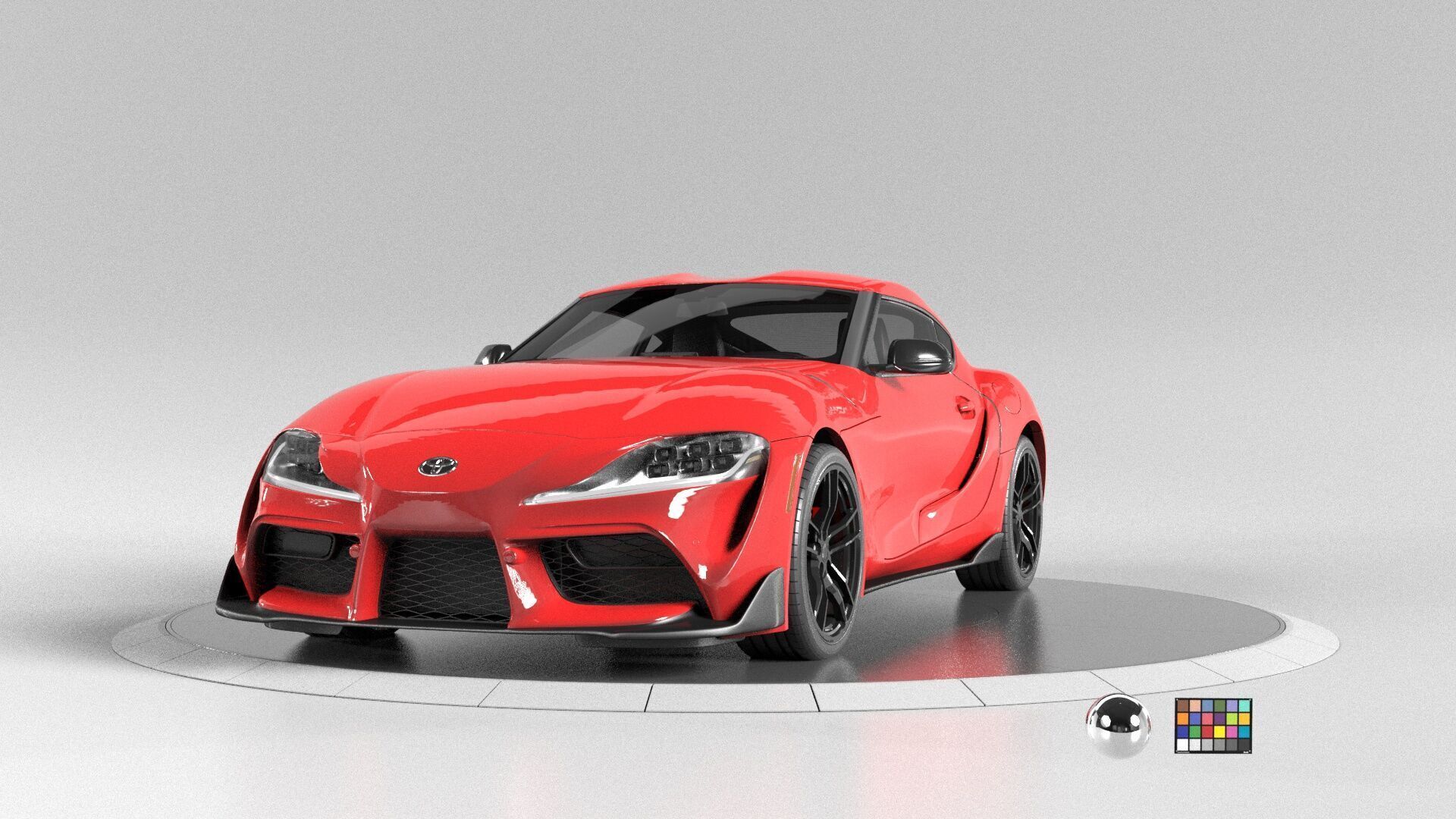 Toyota Supra -Rigged- Render Ready-unreal-vray-redshift 3D model_9