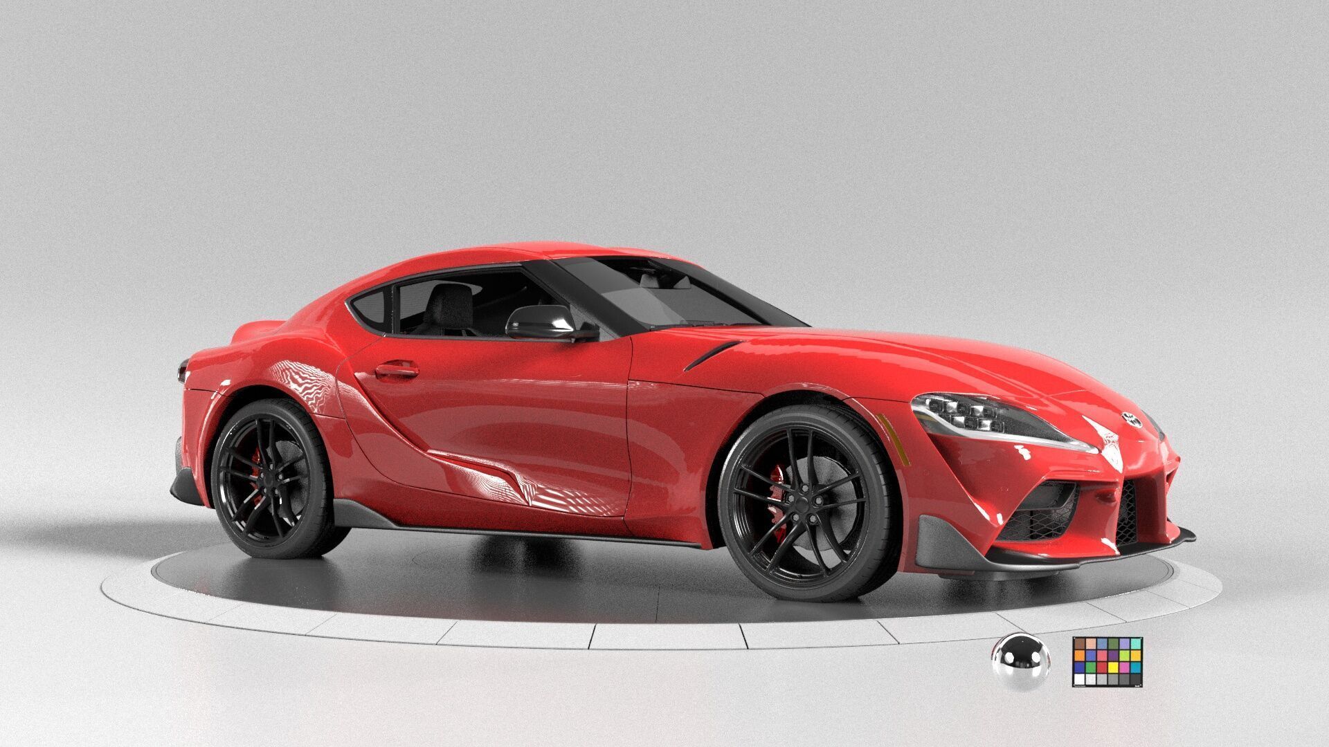 Toyota Supra -Rigged- Render Ready-unreal-vray-redshift 3D model_4
