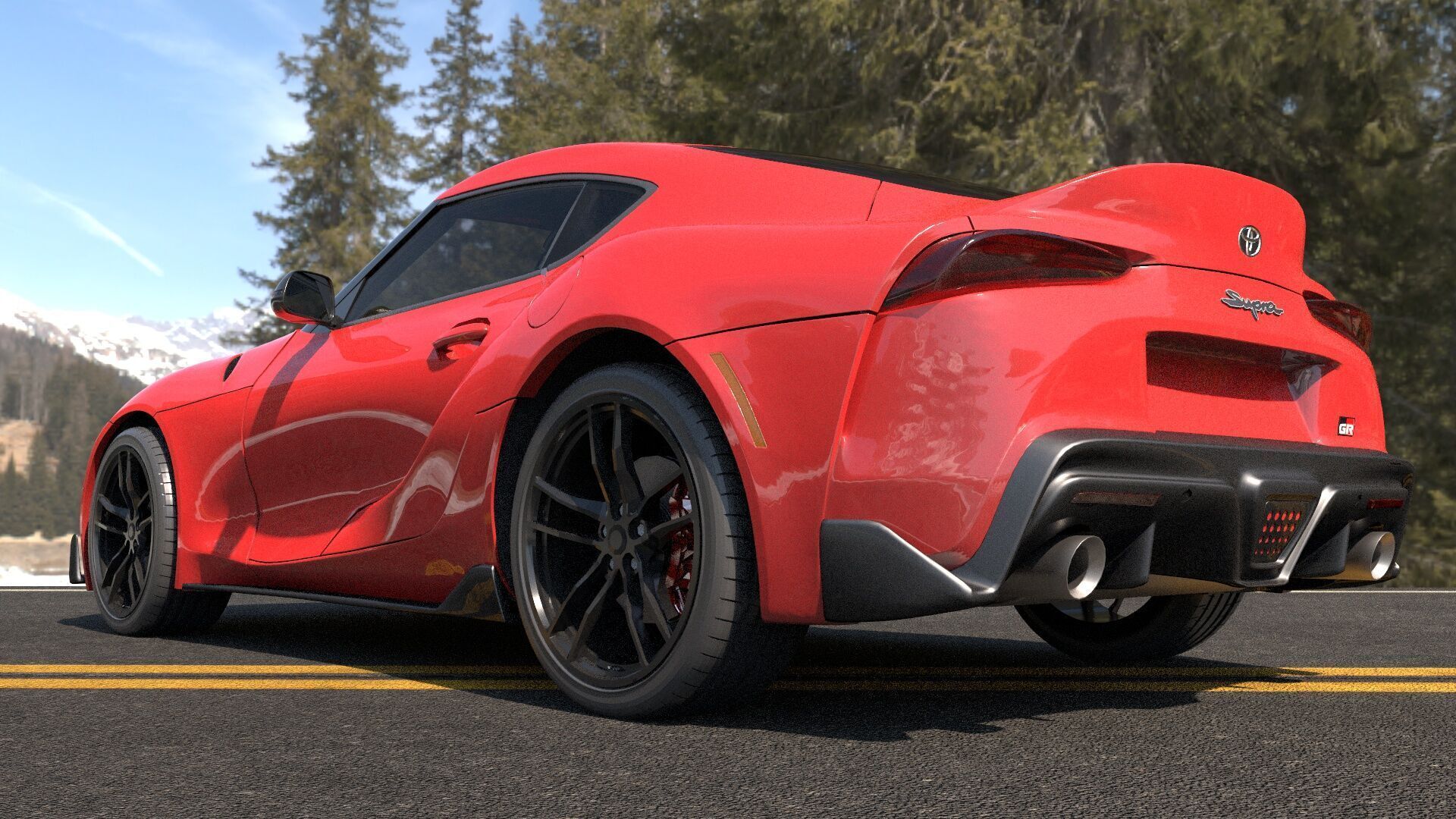 Toyota Supra -Rigged- Render Ready-unreal-vray-redshift 3D model_15