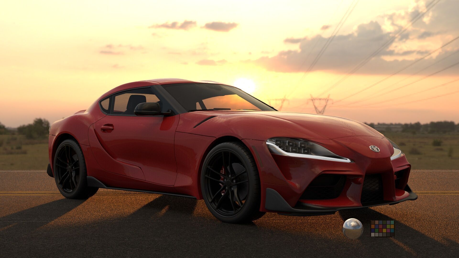 Toyota Supra -Rigged- Render Ready-unreal-vray-redshift 3D model_11