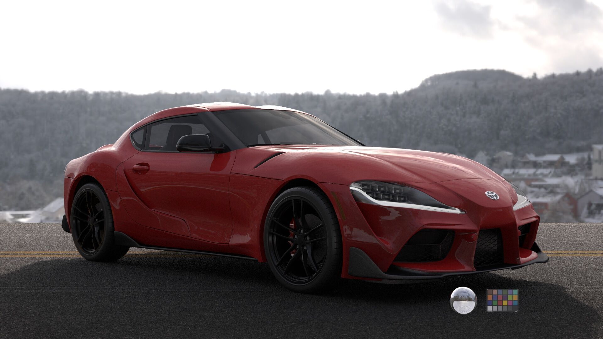 Toyota Supra -Rigged- Render Ready-unreal-vray-redshift 3D model_13