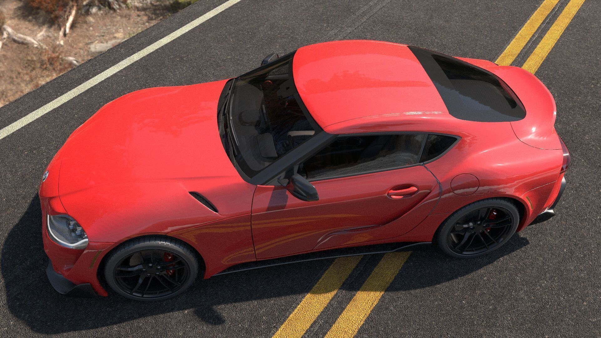 Toyota Supra -Rigged- Render Ready-unreal-vray-redshift 3D model_18