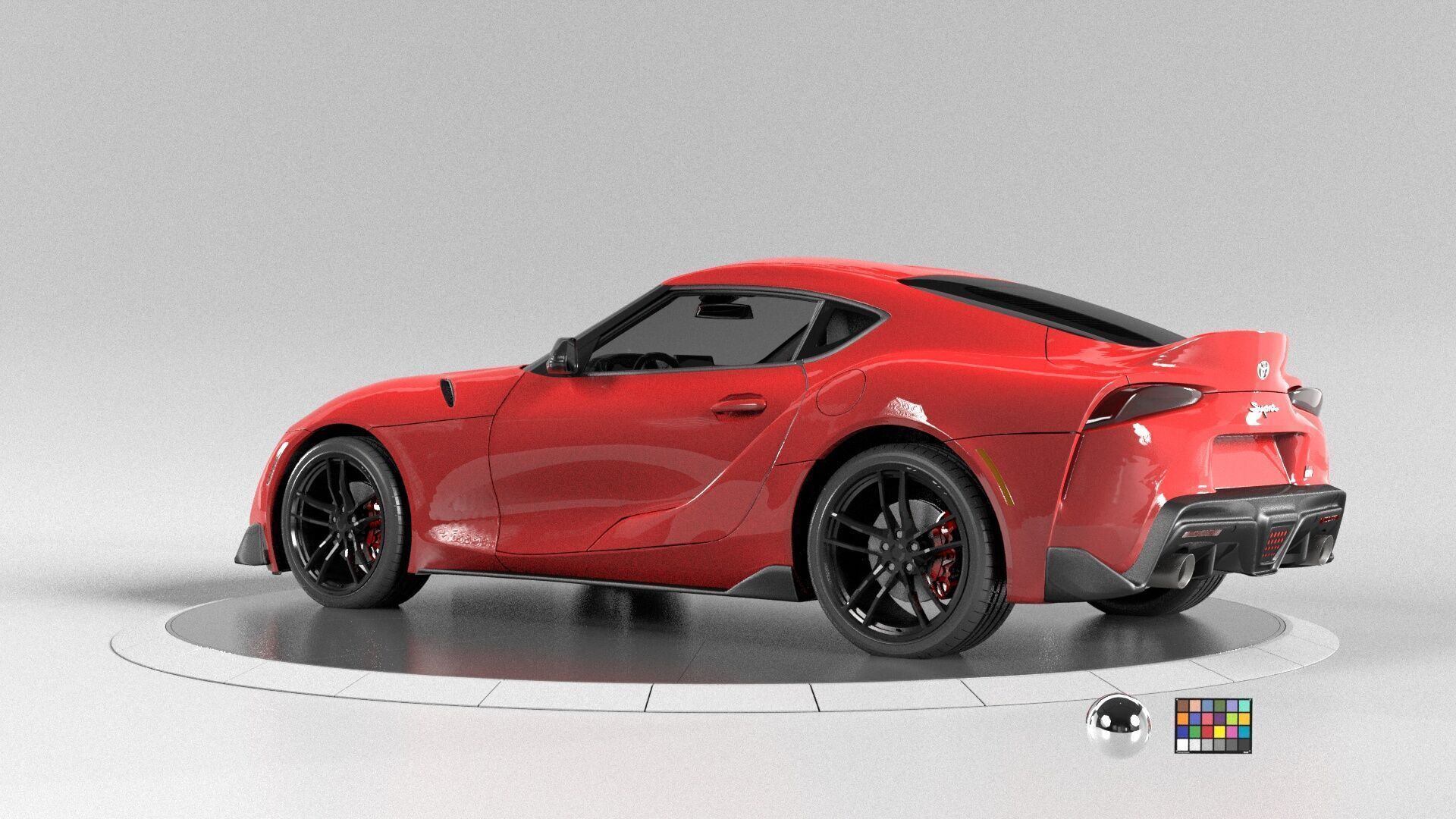 Toyota Supra -Rigged- Render Ready-unreal-vray-redshift 3D model_8
