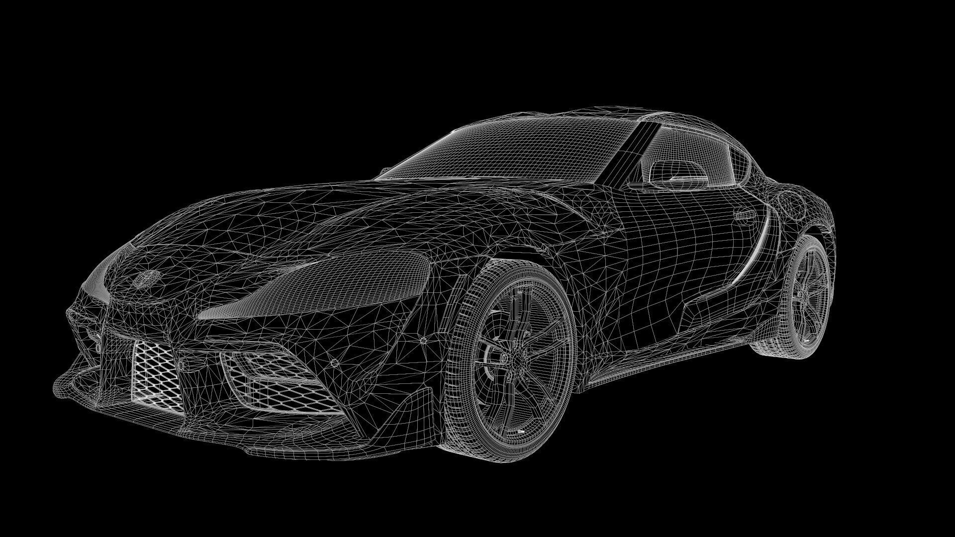 Toyota Supra -Rigged- Render Ready-unreal-vray-redshift 3D model_24