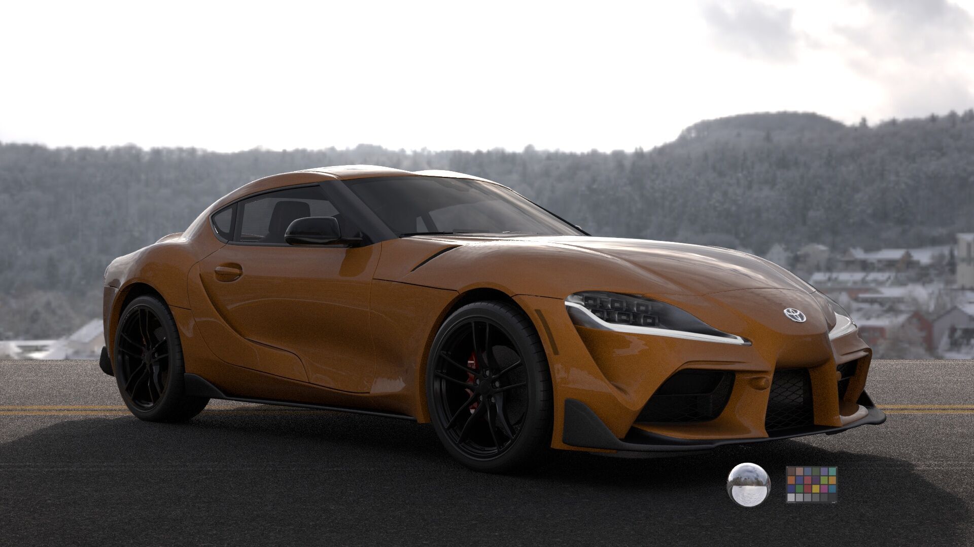 Toyota Supra -Rigged- Render Ready-unreal-vray-redshift 3D model_19