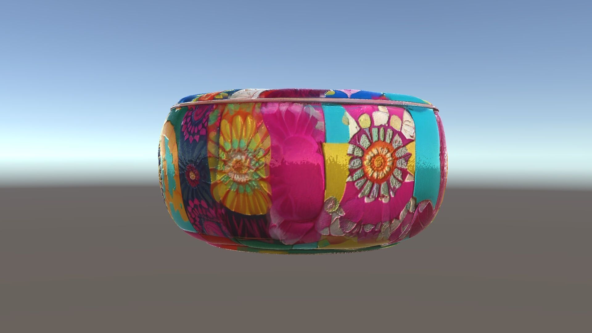 Colorful Ottoman Pouf Model Pack Low-poly 3D model_25