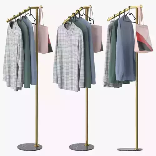 Clothing Rack Coat Rack 3D model